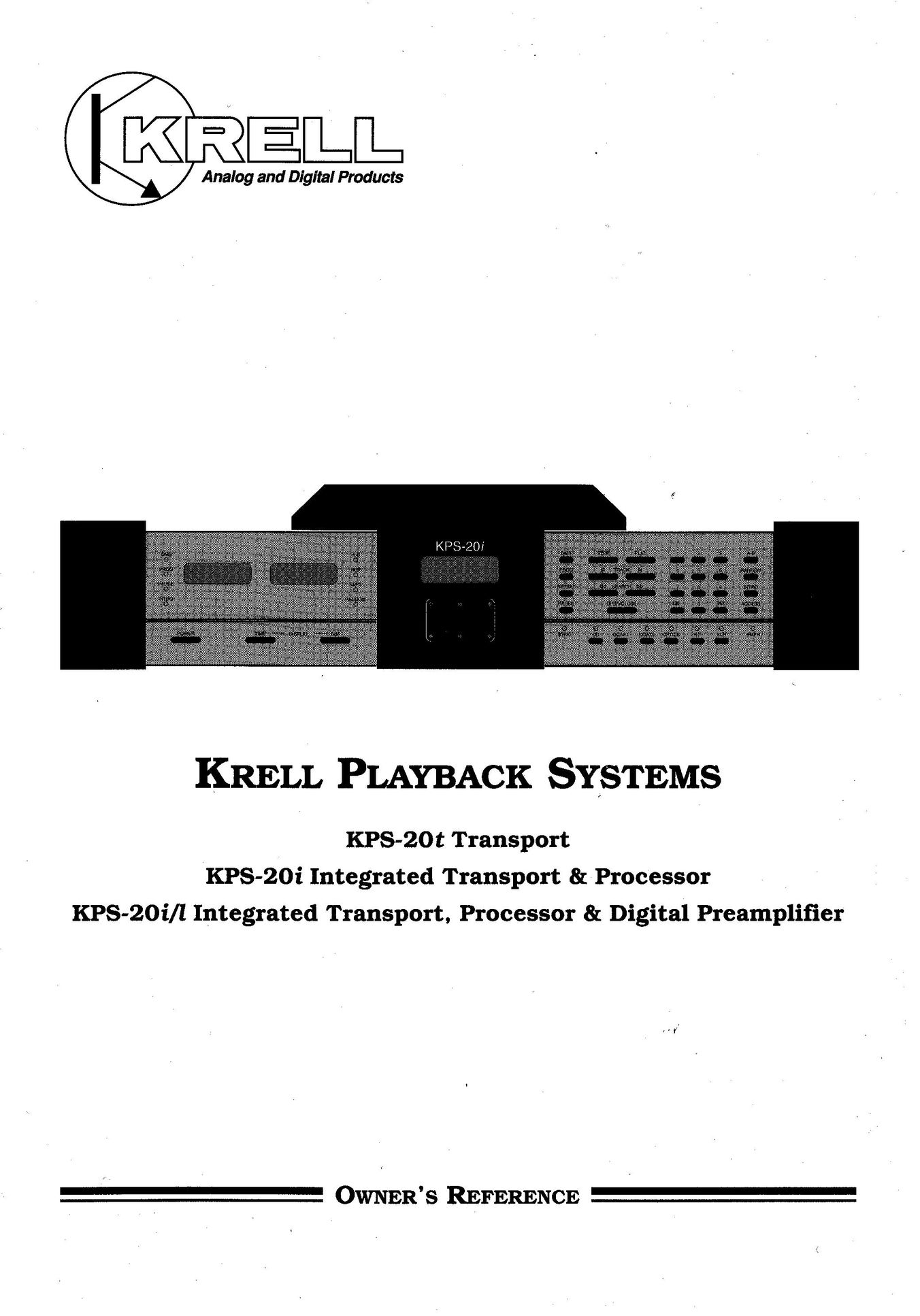 Krell Industries KPS-20i/l Stereo Amplifier User Manual