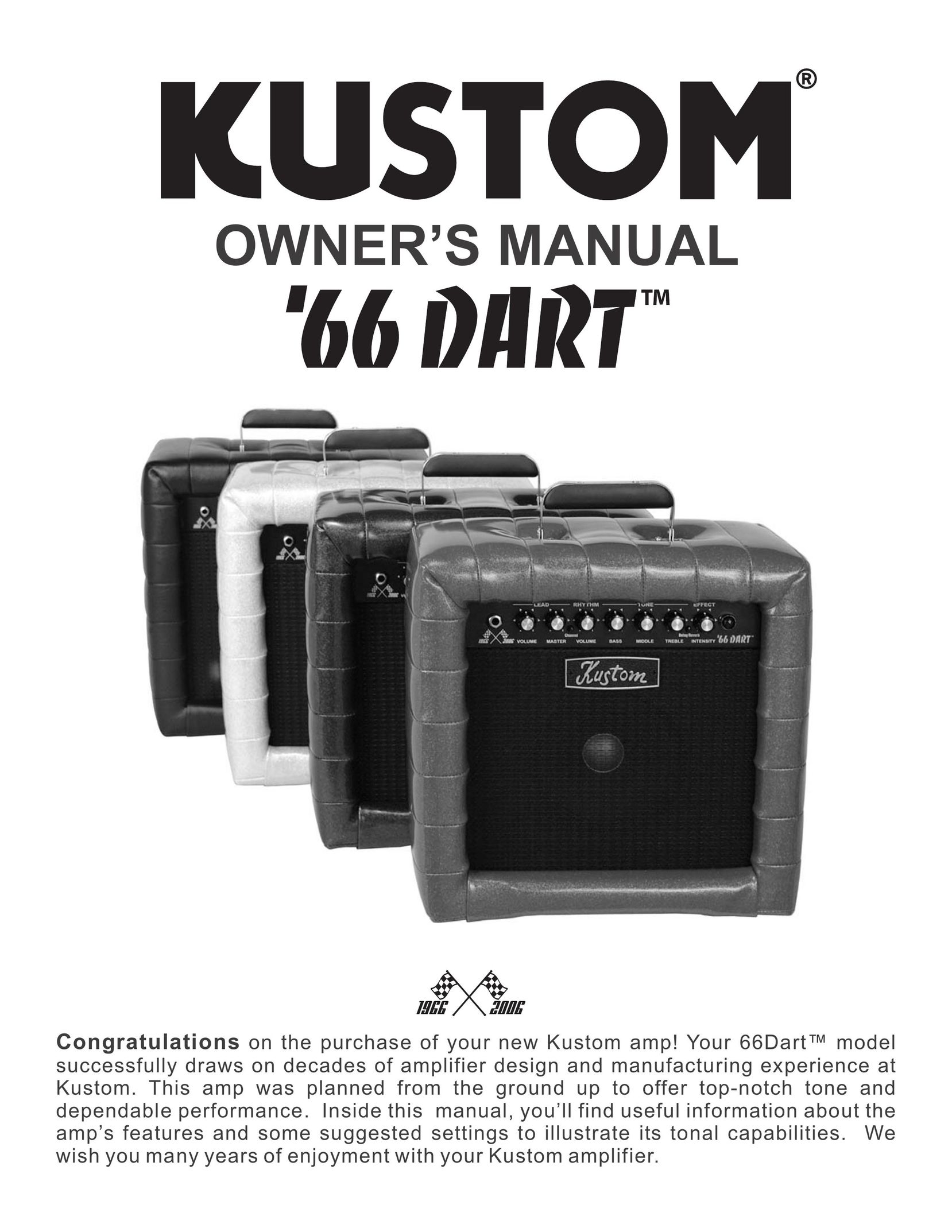 Kustom 66 Dart Stereo Amplifier User Manual