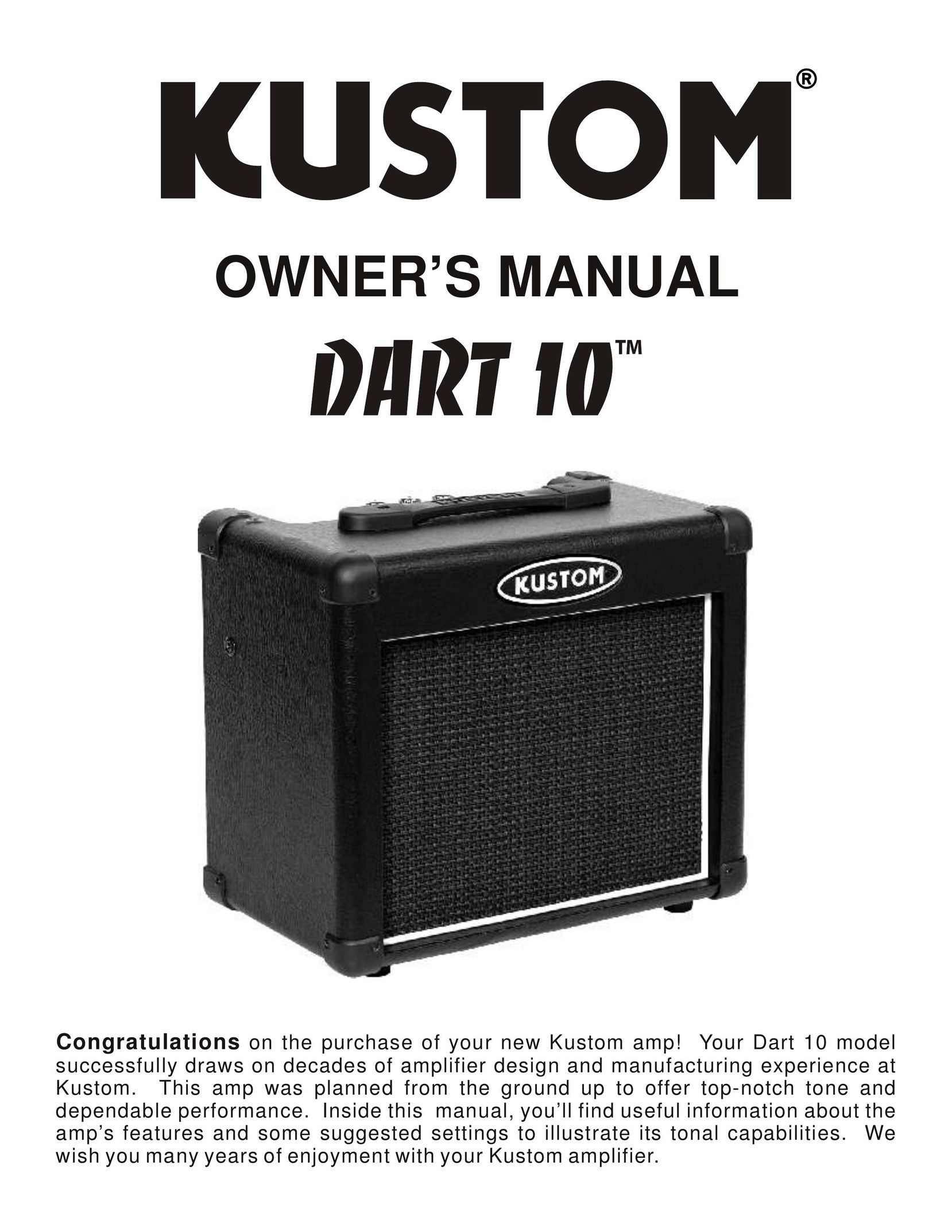 Kustom Dart 10 Stereo Amplifier User Manual