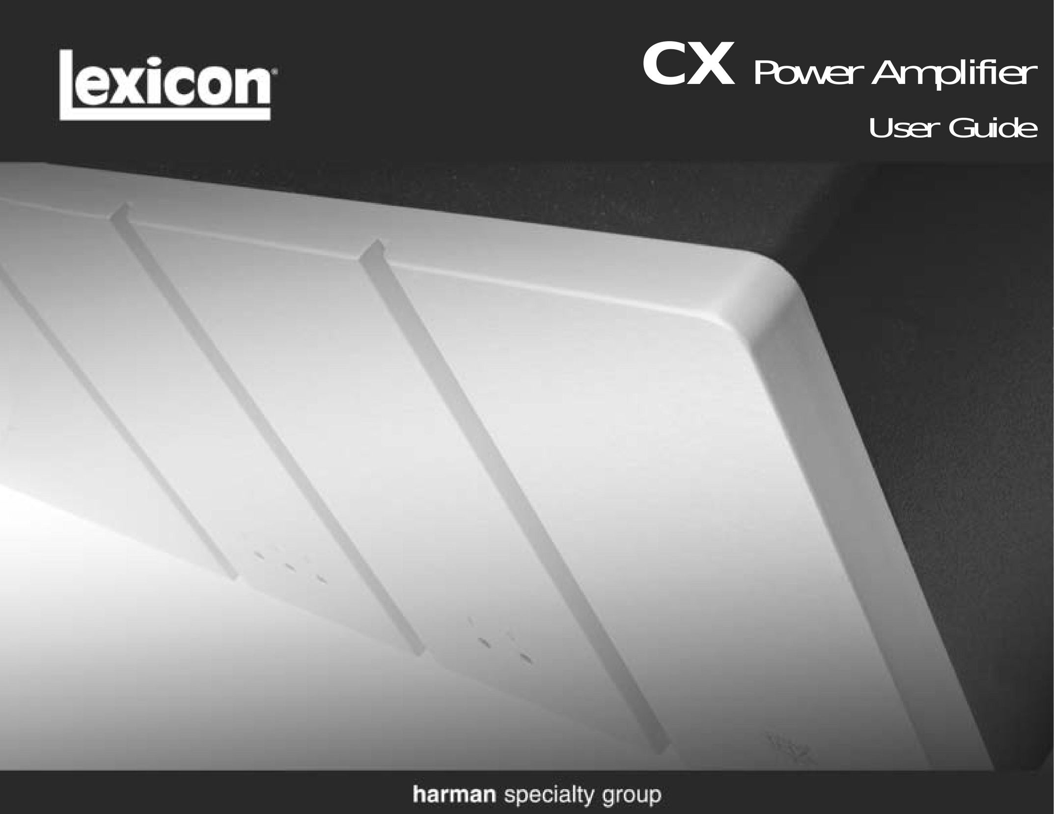 Lexicon CX Stereo Amplifier User Manual