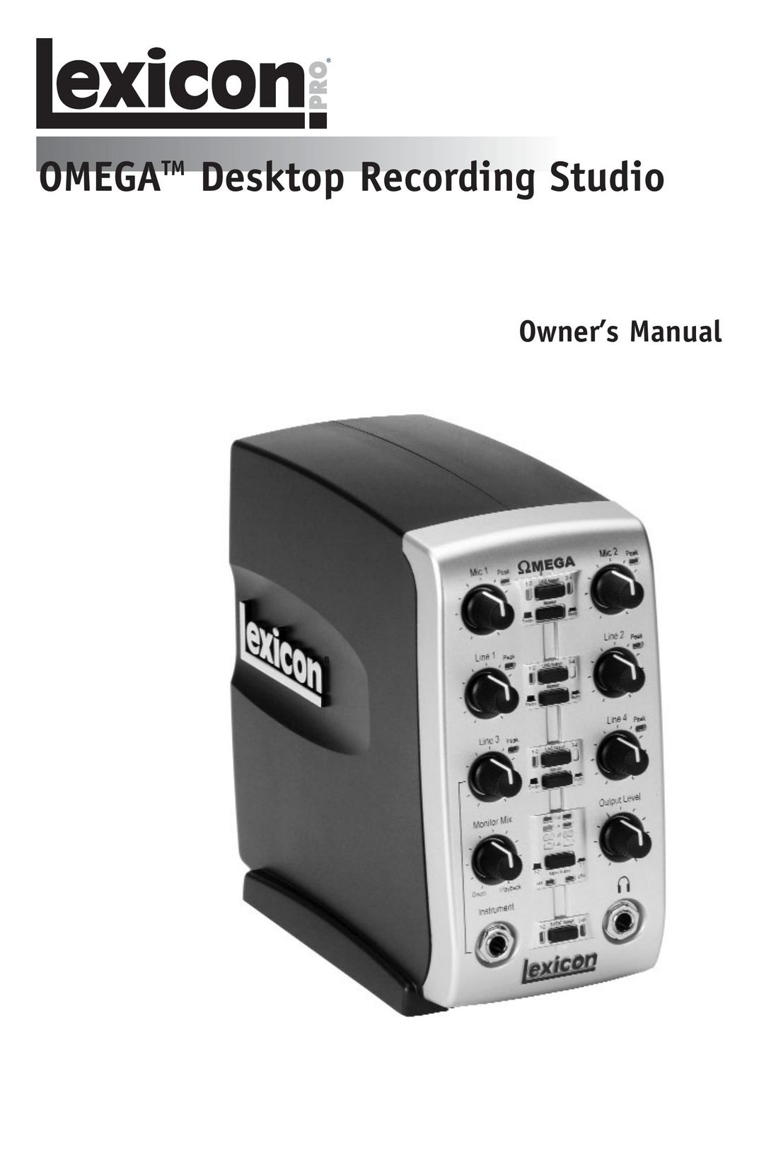 Lexicon OMEGA Desktop Recording Studio Stereo Amplifier User Manual