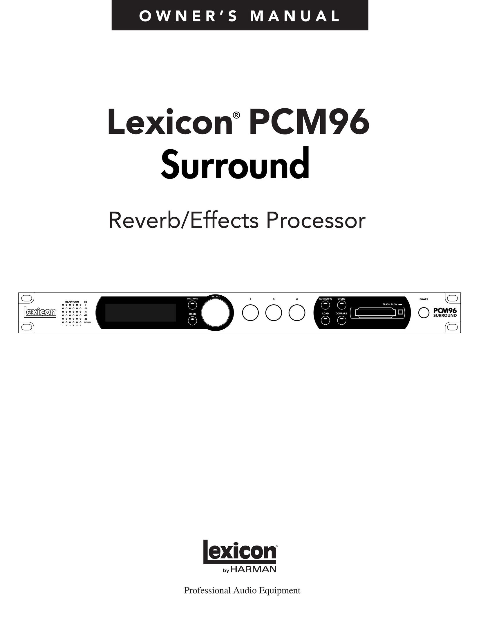 Lexicon PCM96 Stereo Amplifier User Manual
