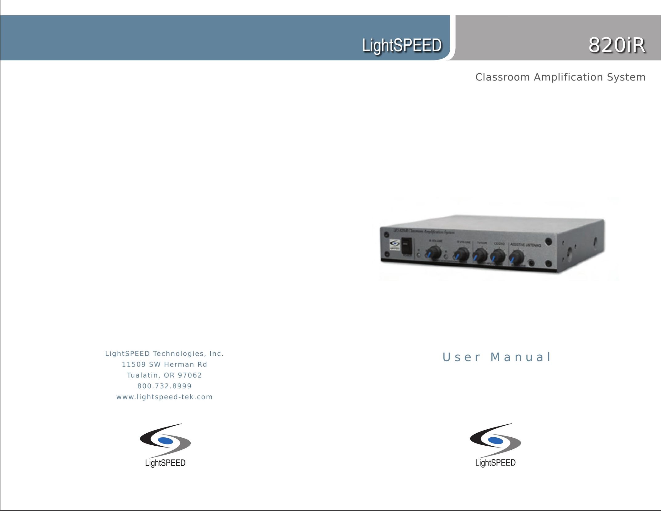 LightSpeed Technologies 820iR Stereo Amplifier User Manual
