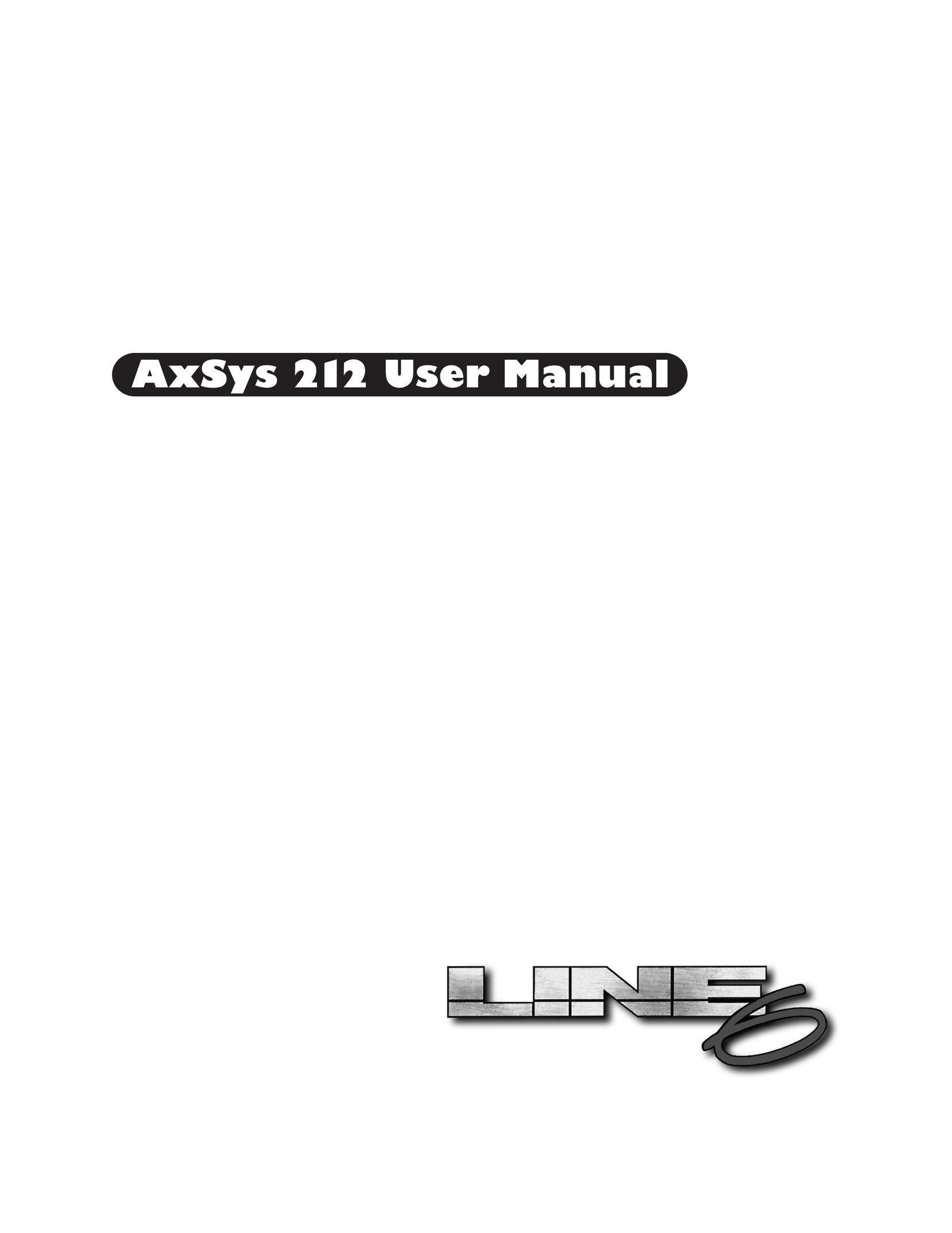 Line 6 AXSys 212 Stereo Amplifier User Manual