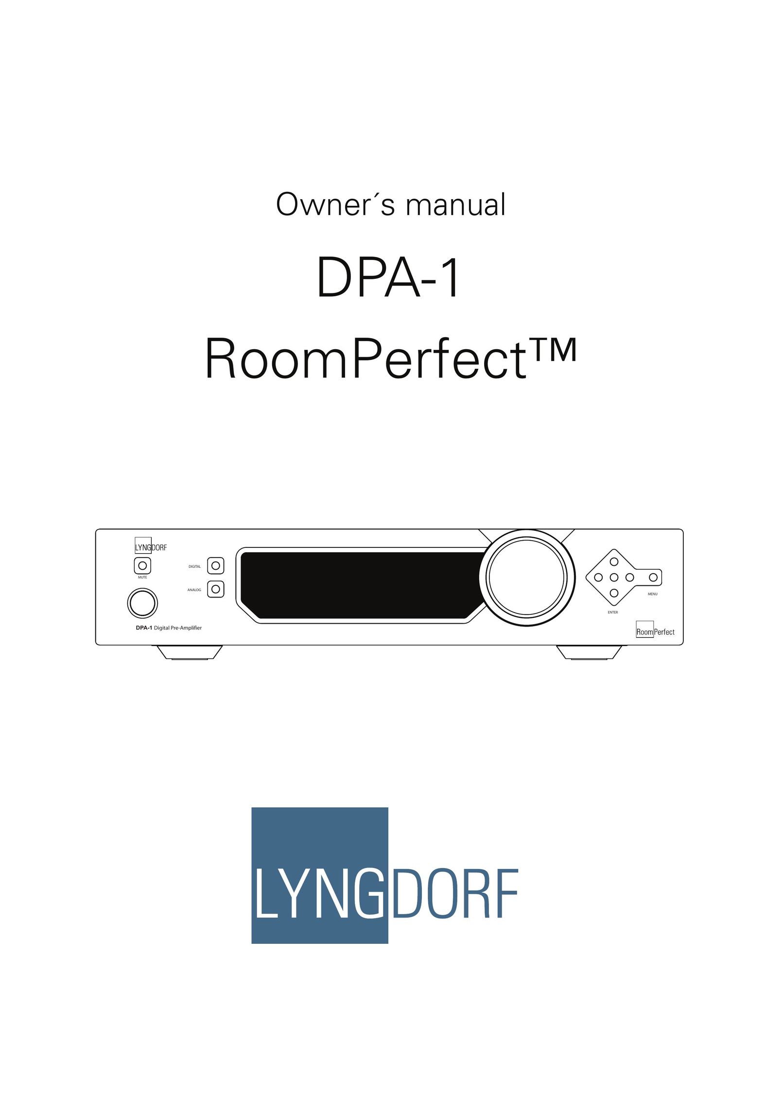 Lyngdorf Audio DPA-1 Stereo Amplifier User Manual