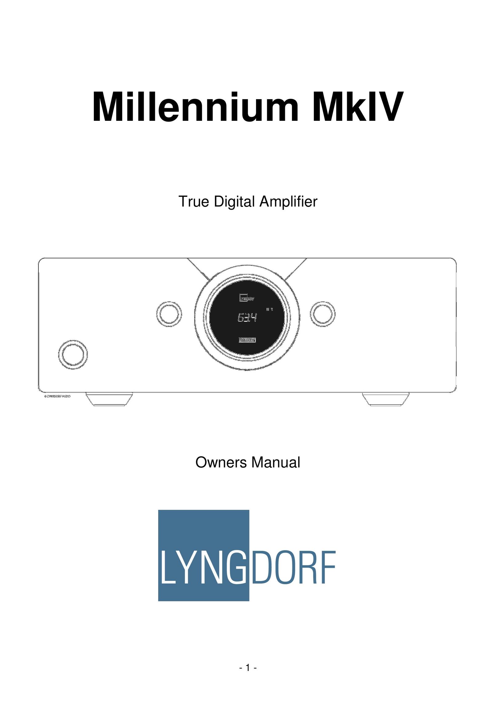 Lyngdorf Audio MkIV Stereo Amplifier User Manual