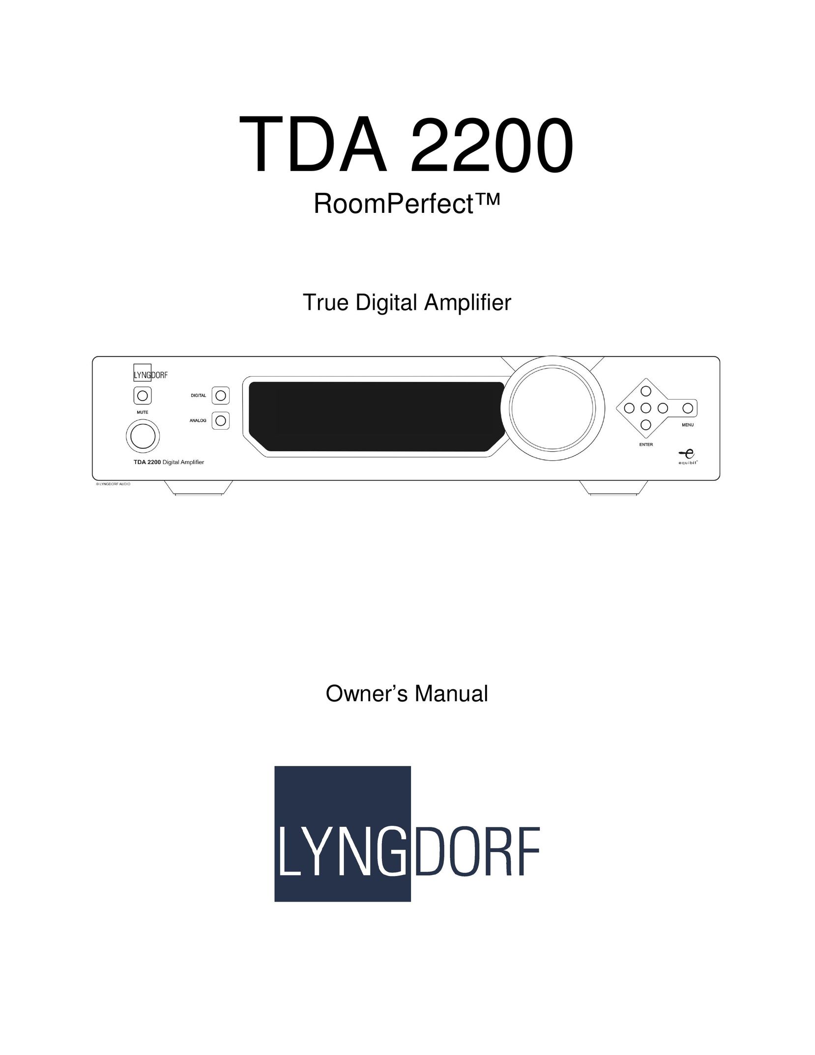 Lyngdorf Audio TDA 2200 Stereo Amplifier User Manual