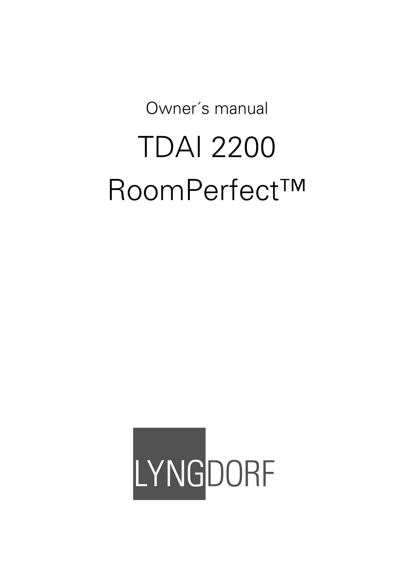 Lyngdorf Audio TDAI 2200 Stereo Amplifier User Manual