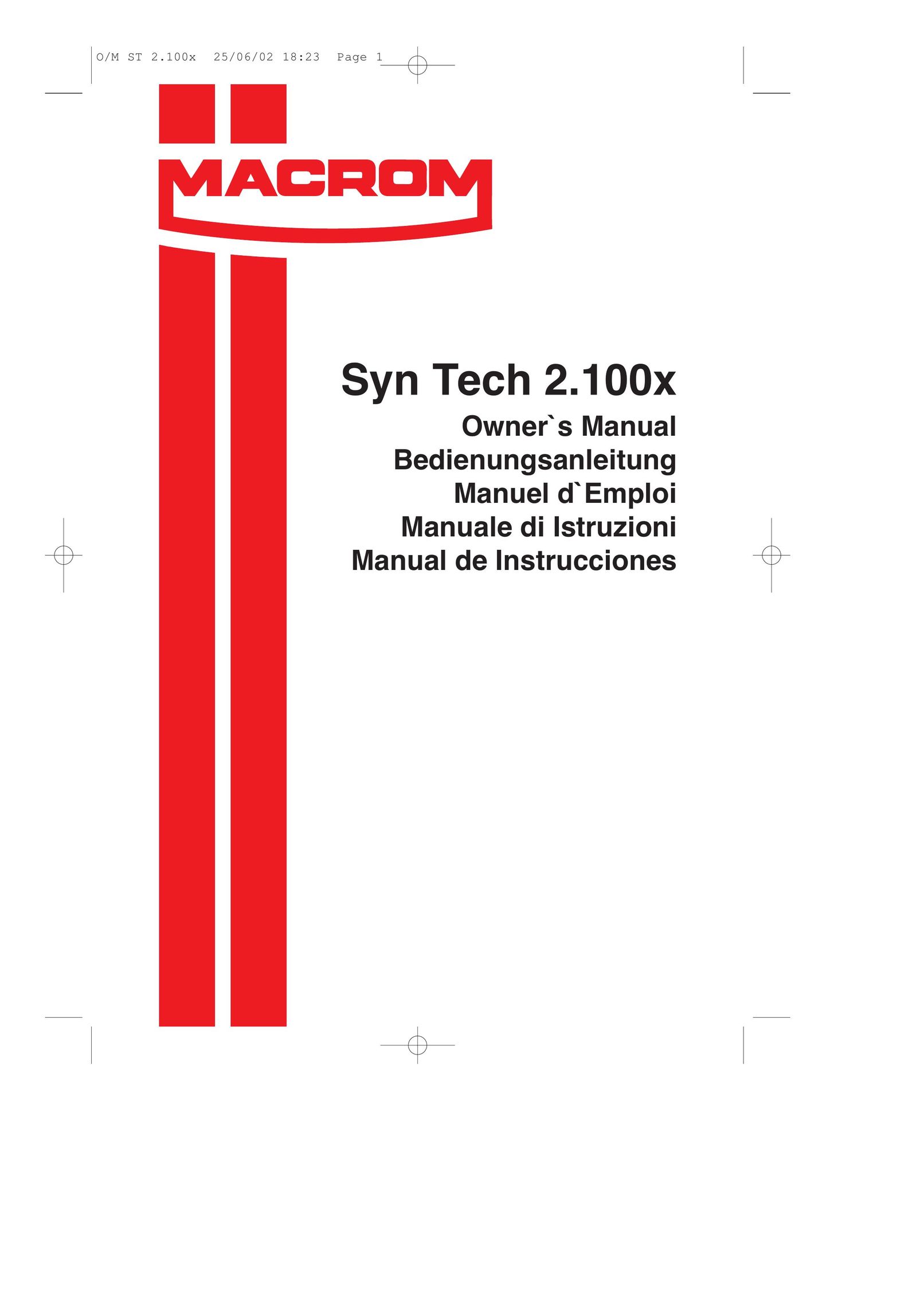 Macrom 2.100x Stereo Amplifier User Manual