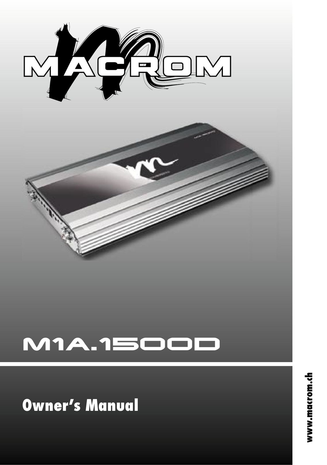 Macrom M1A.1500D Stereo Amplifier User Manual