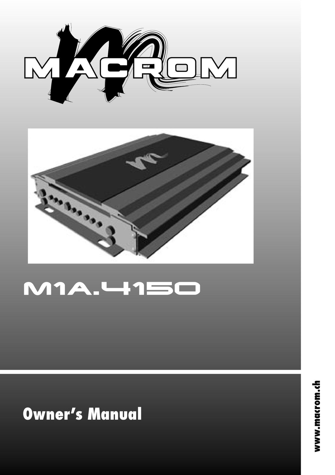Macrom M1A.4150 Stereo Amplifier User Manual