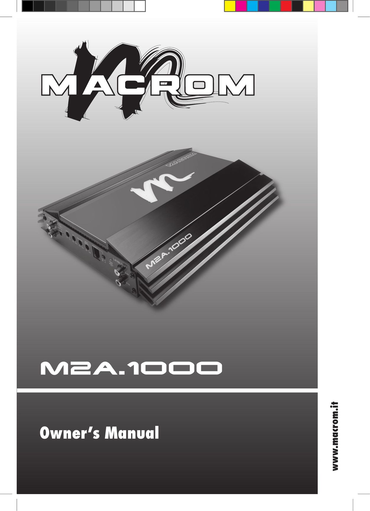 Macrom M2A.1000 Stereo Amplifier User Manual