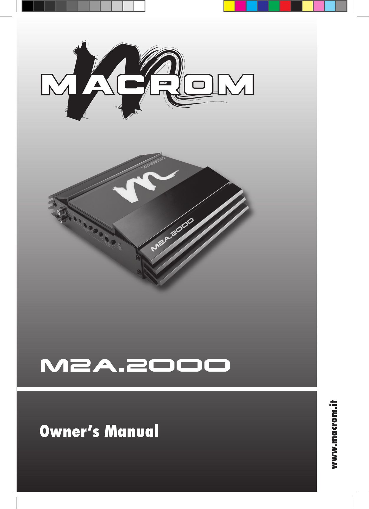 Macrom M2A.2000 Stereo Amplifier User Manual