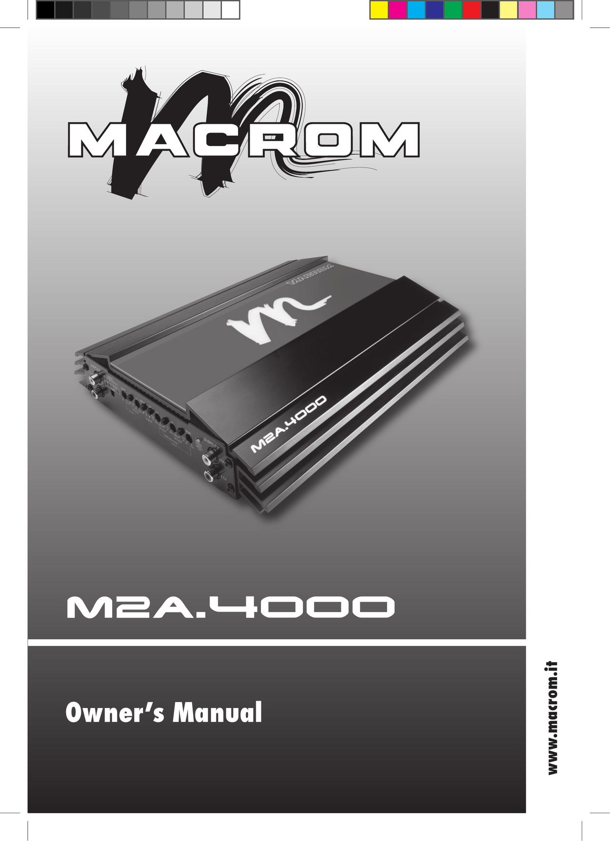 Macrom M2A.4000 Stereo Amplifier User Manual