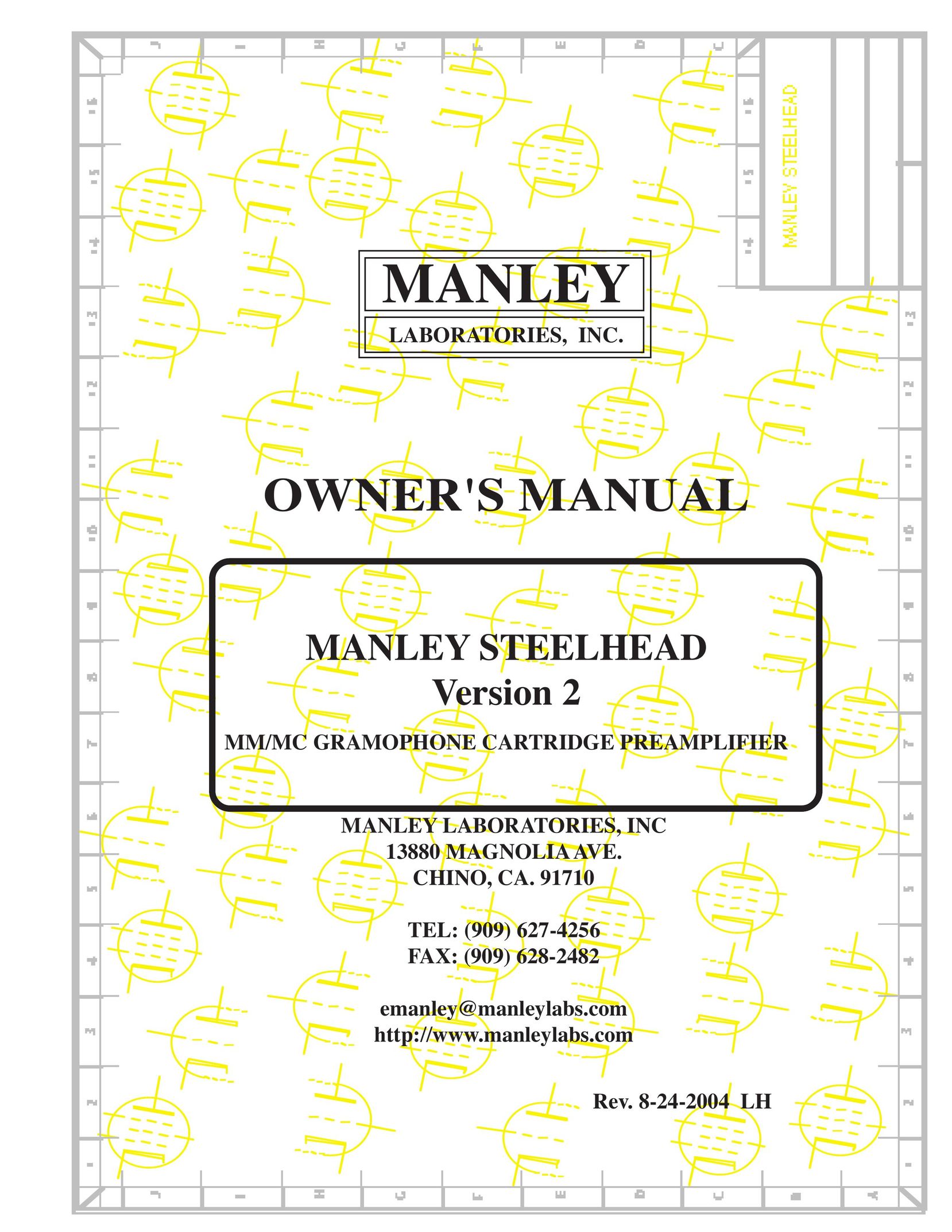 Manley Labs MM/MC GRAMOPHONE CARTRIDGE PREAMPLIFIER Stereo Amplifier User Manual