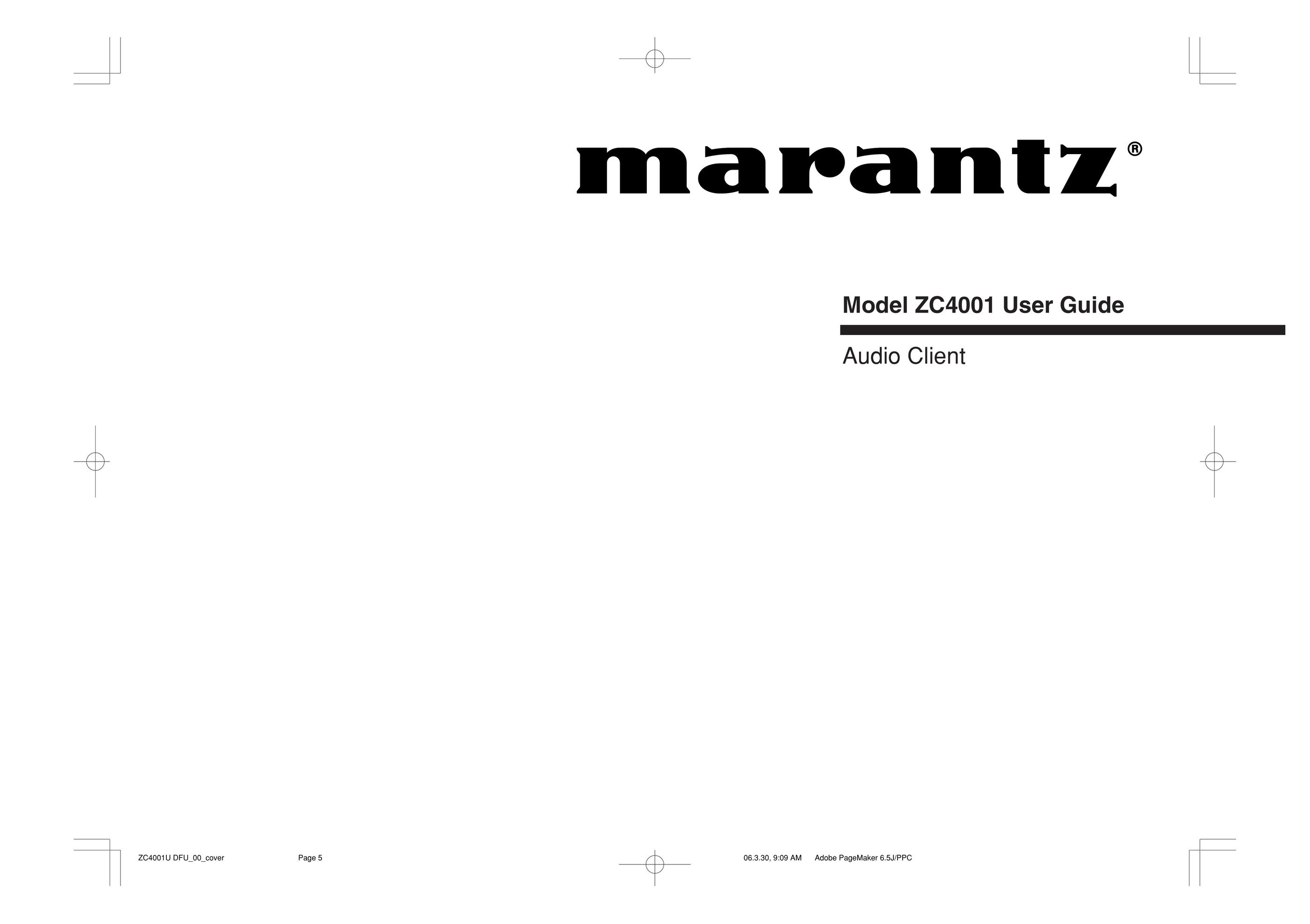 Marantz ZC4001 Stereo Amplifier User Manual