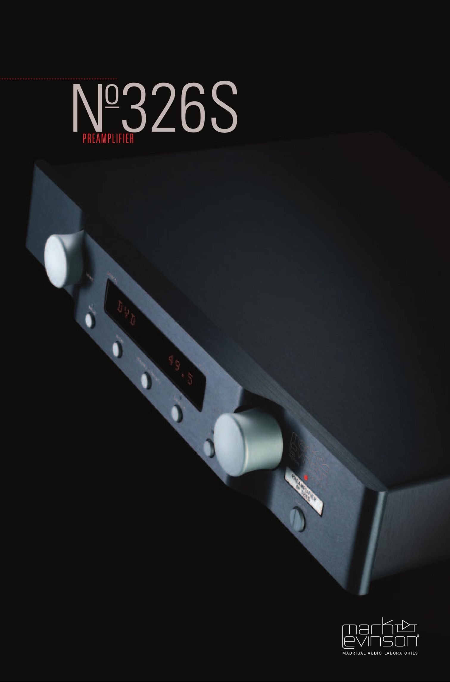 Mark Levinson 326S Stereo Amplifier User Manual
