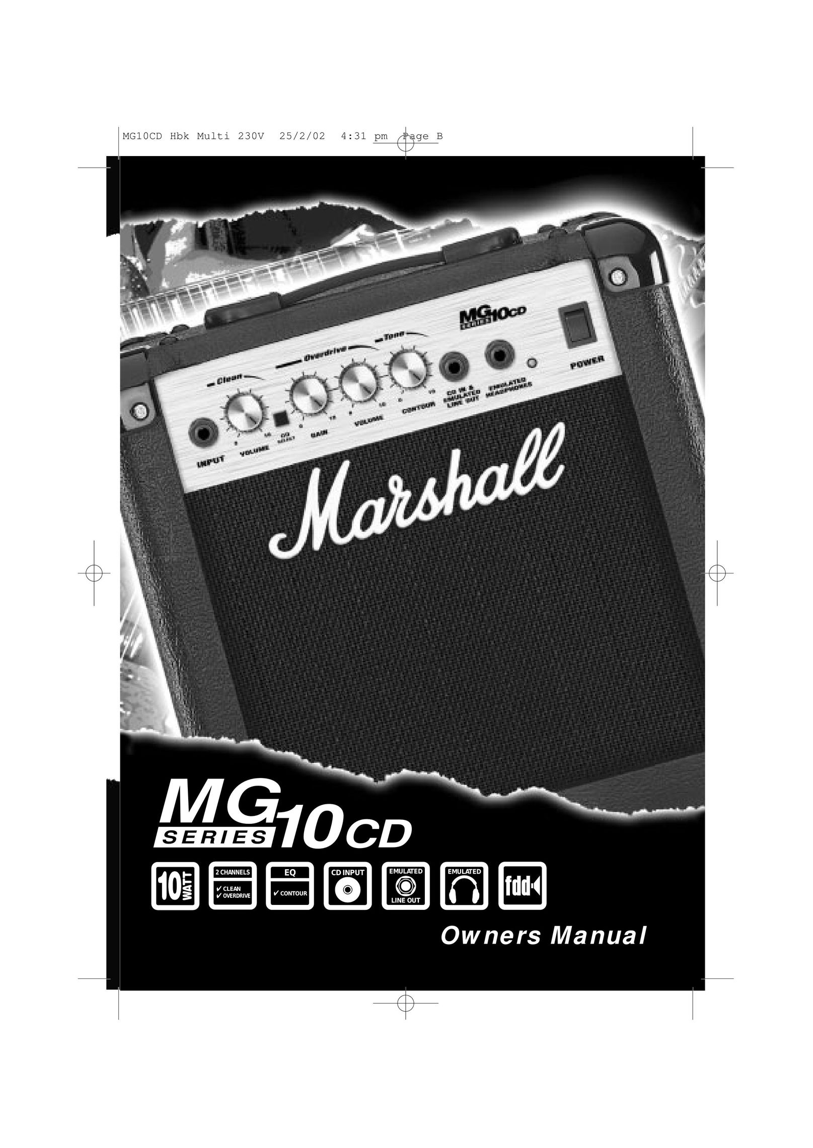 Marshall Amplification MG10CD Stereo Amplifier User Manual