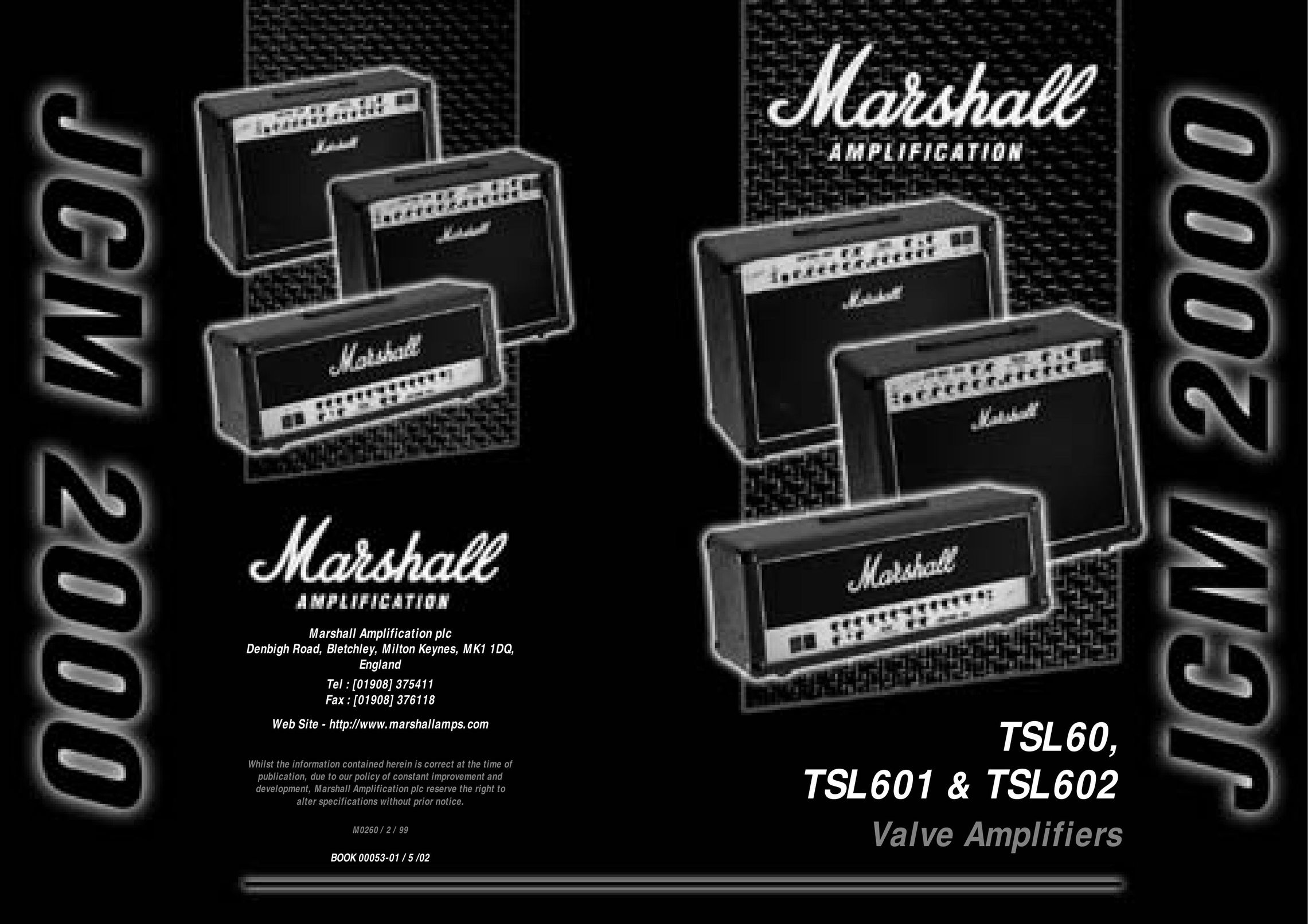 Marshall Amplification TSL60 Stereo Amplifier User Manual
