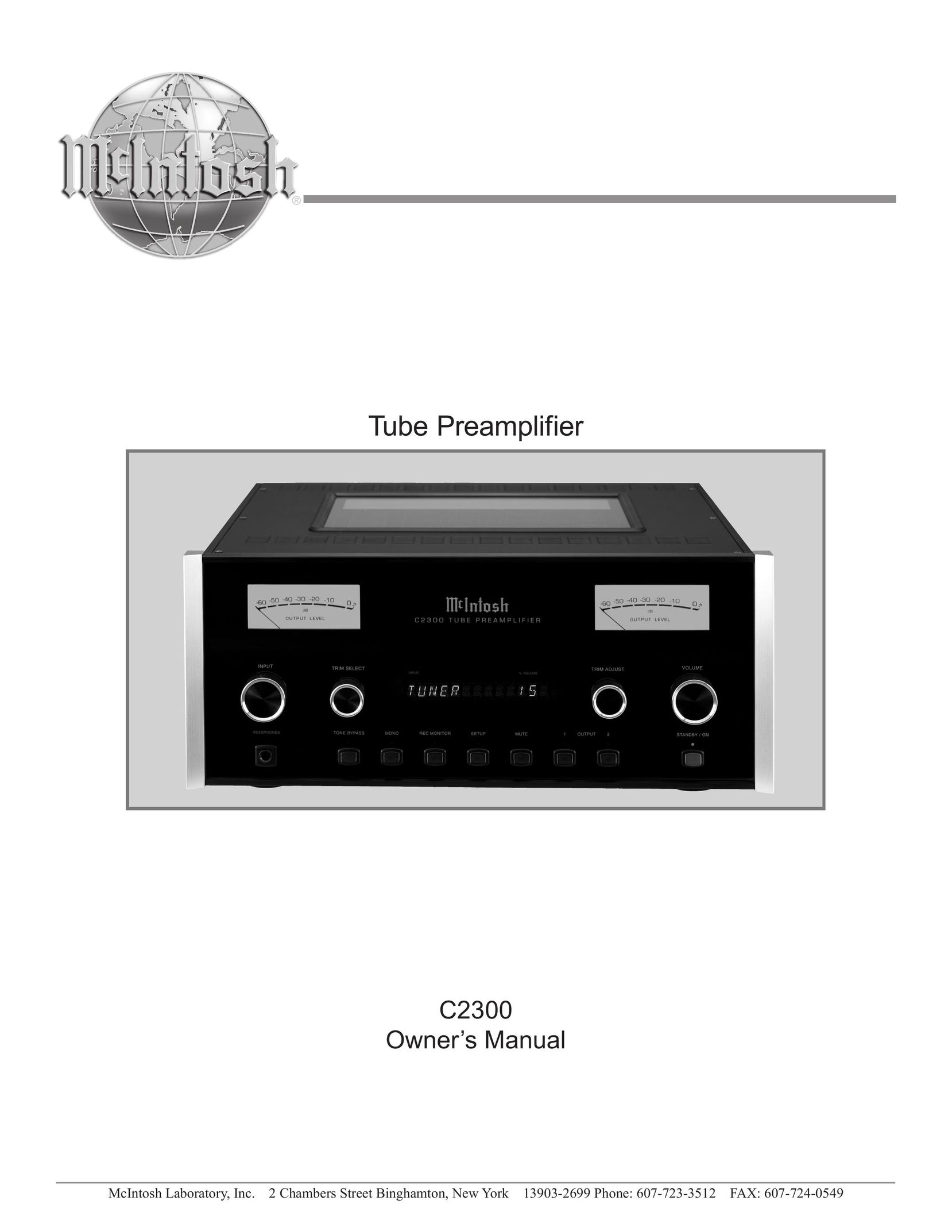 McIntosh C2300 Stereo Amplifier User Manual