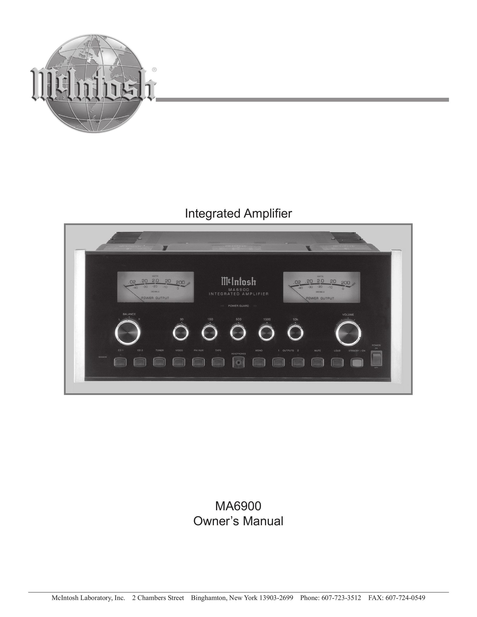McIntosh MA6900 Stereo Amplifier User Manual