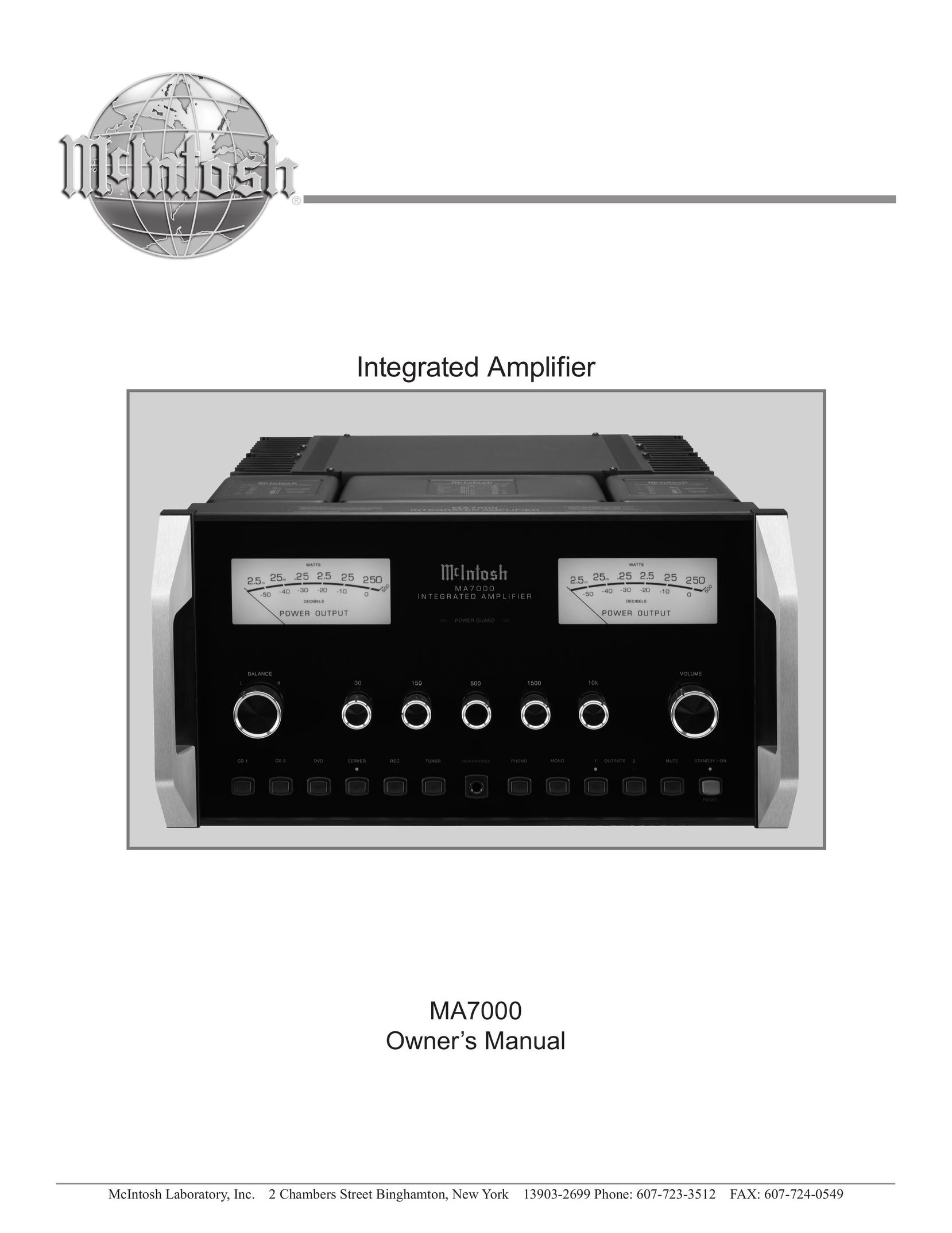 McIntosh MA7000 Stereo Amplifier User Manual