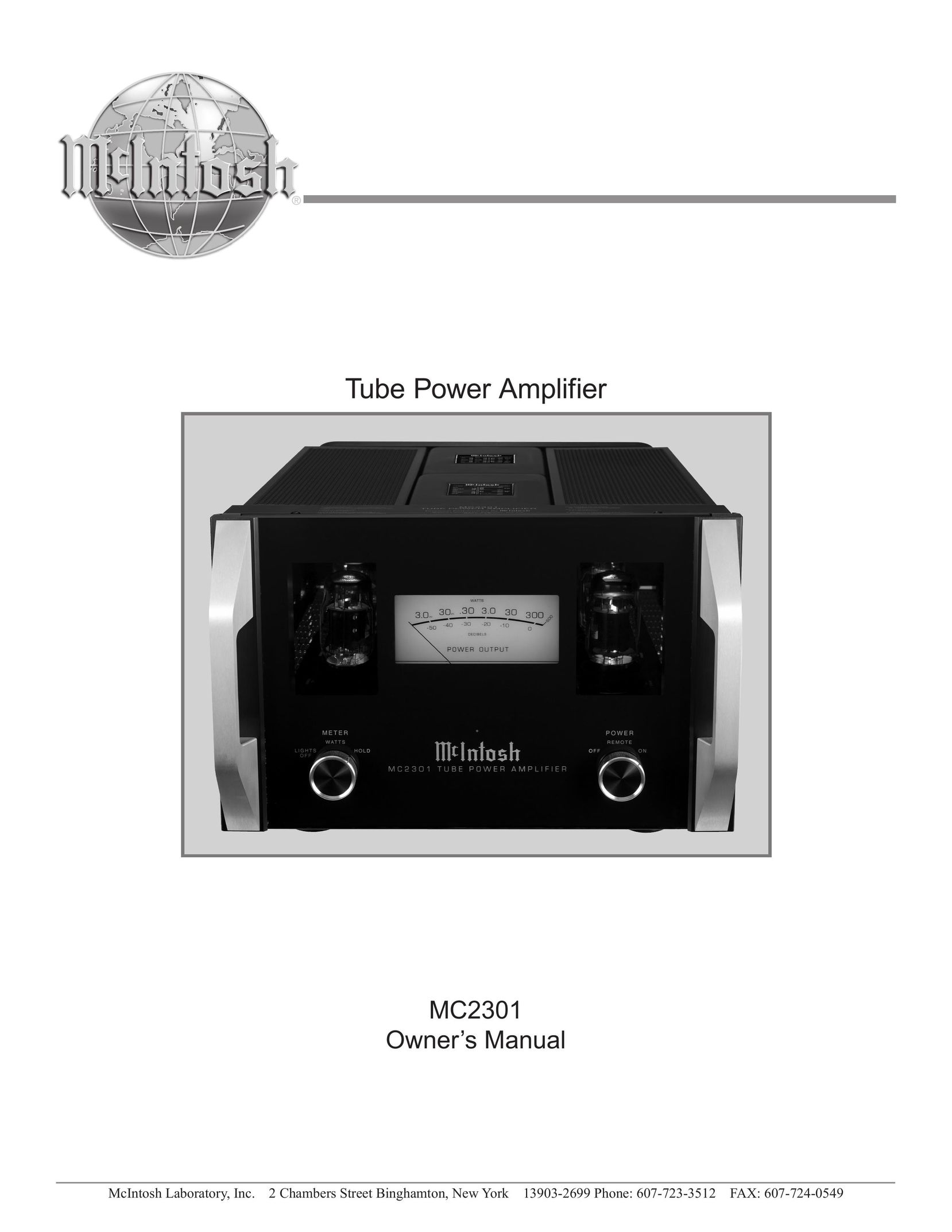 McIntosh MC2301 Stereo Amplifier User Manual