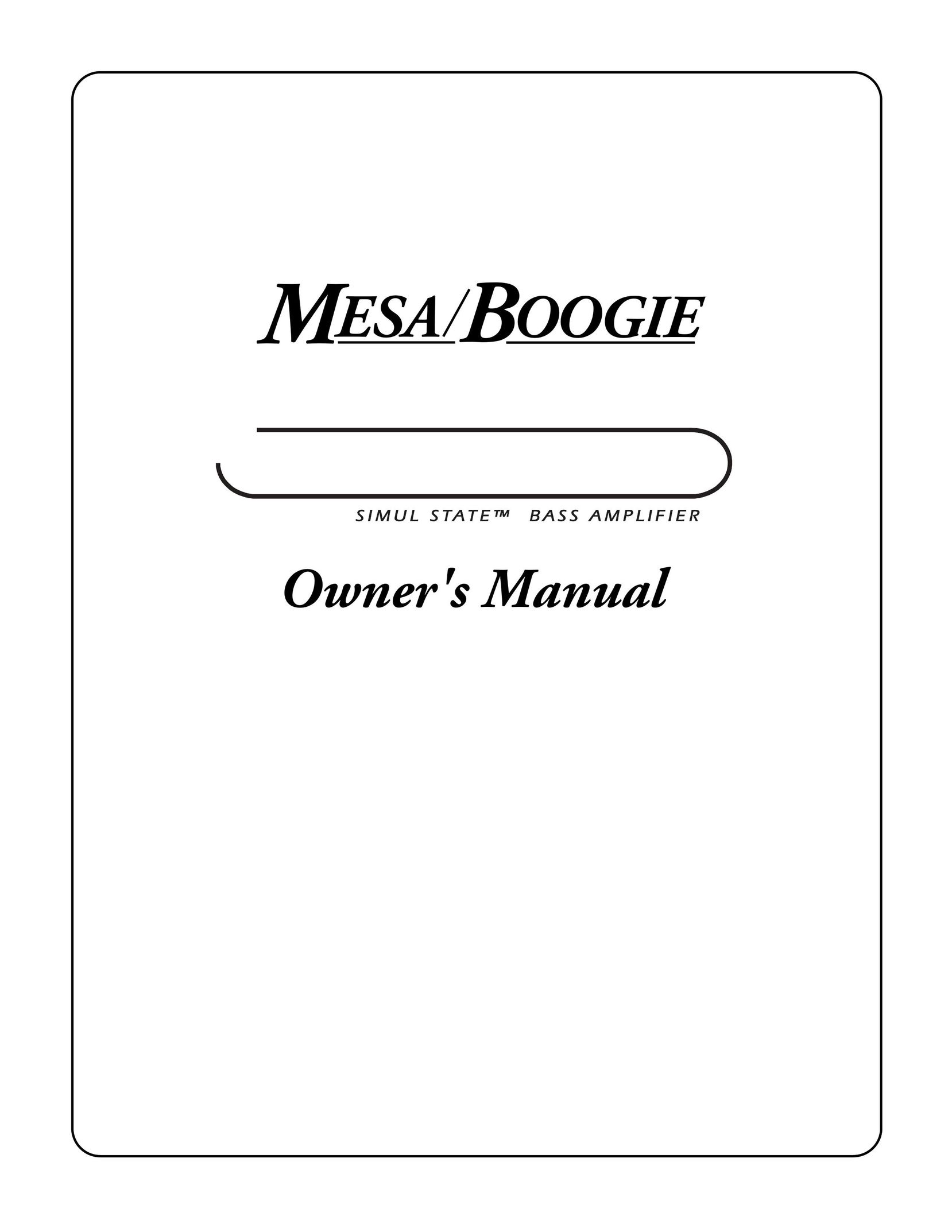 Mesa/Boogie M-pulse Simul State Bass Amplifier Stereo Amplifier User Manual