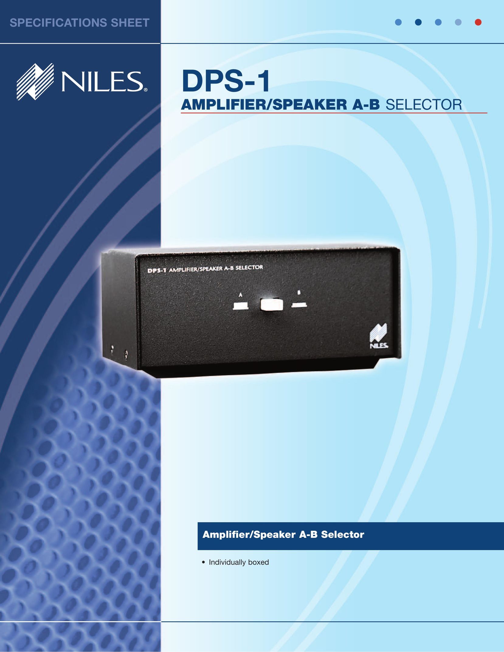 Niles Audio DPS-1 Stereo Amplifier User Manual