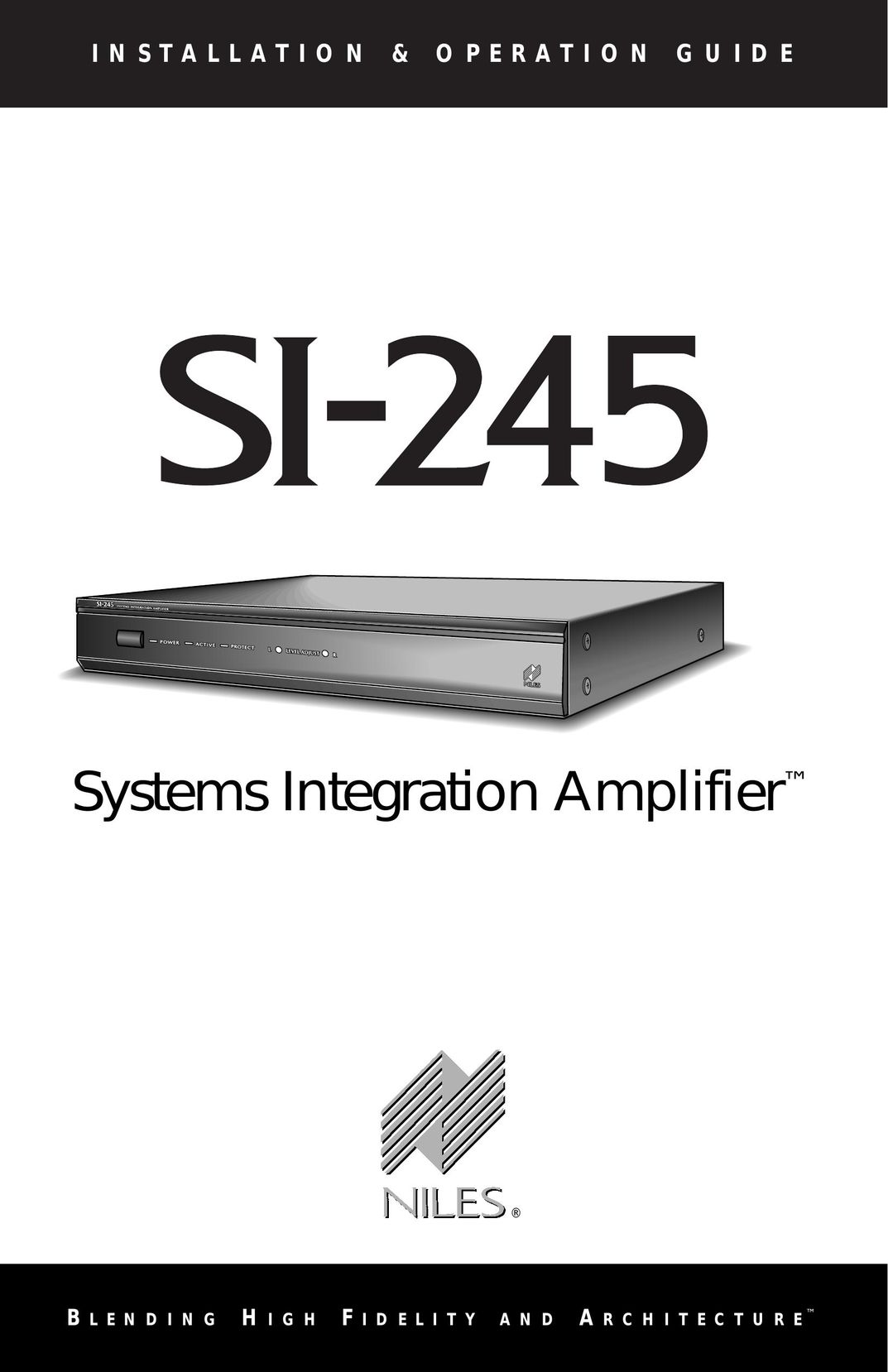 Niles Audio SI-245 Stereo Amplifier User Manual