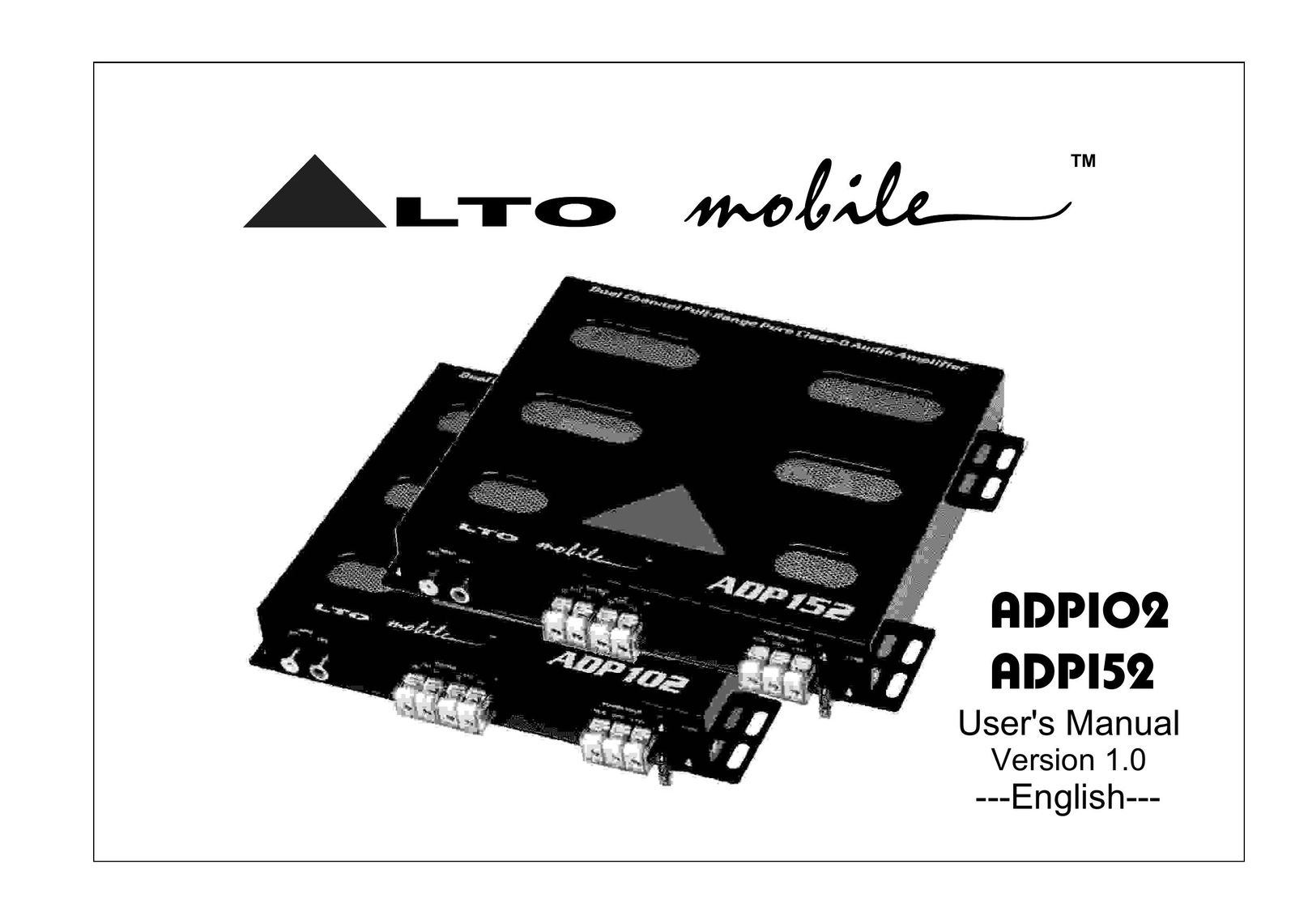 Nilfisk-ALTO ADP102 Stereo Amplifier User Manual