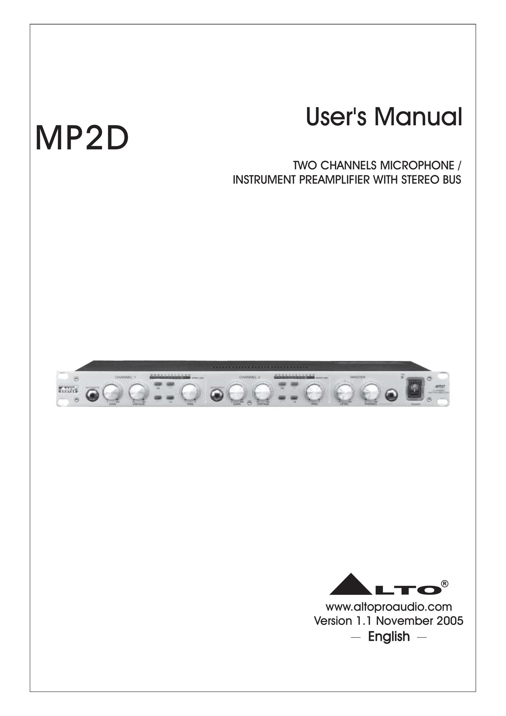 Nilfisk-ALTO MP2D Stereo Amplifier User Manual