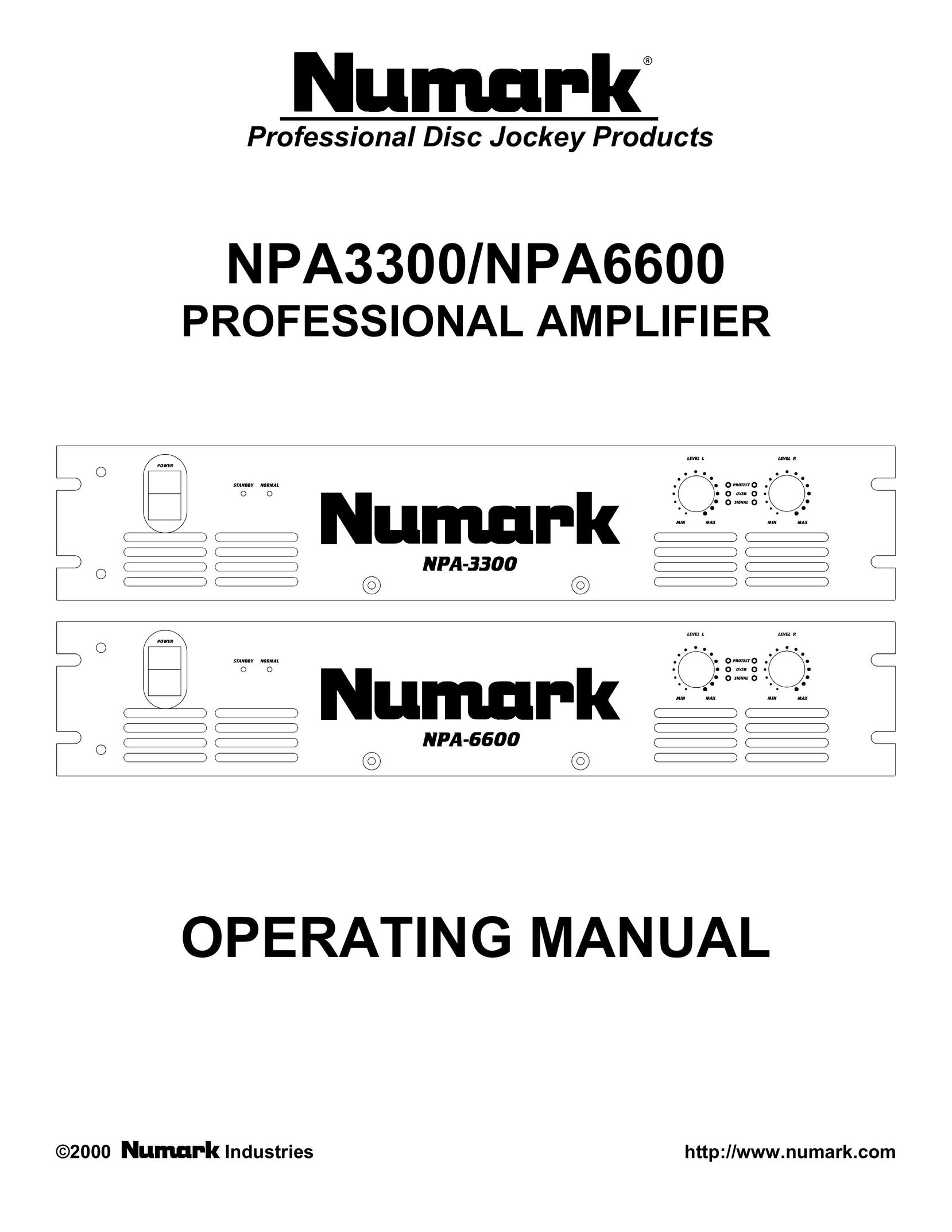 Numark Industries NPA3300/NPA6600 Stereo Amplifier User Manual
