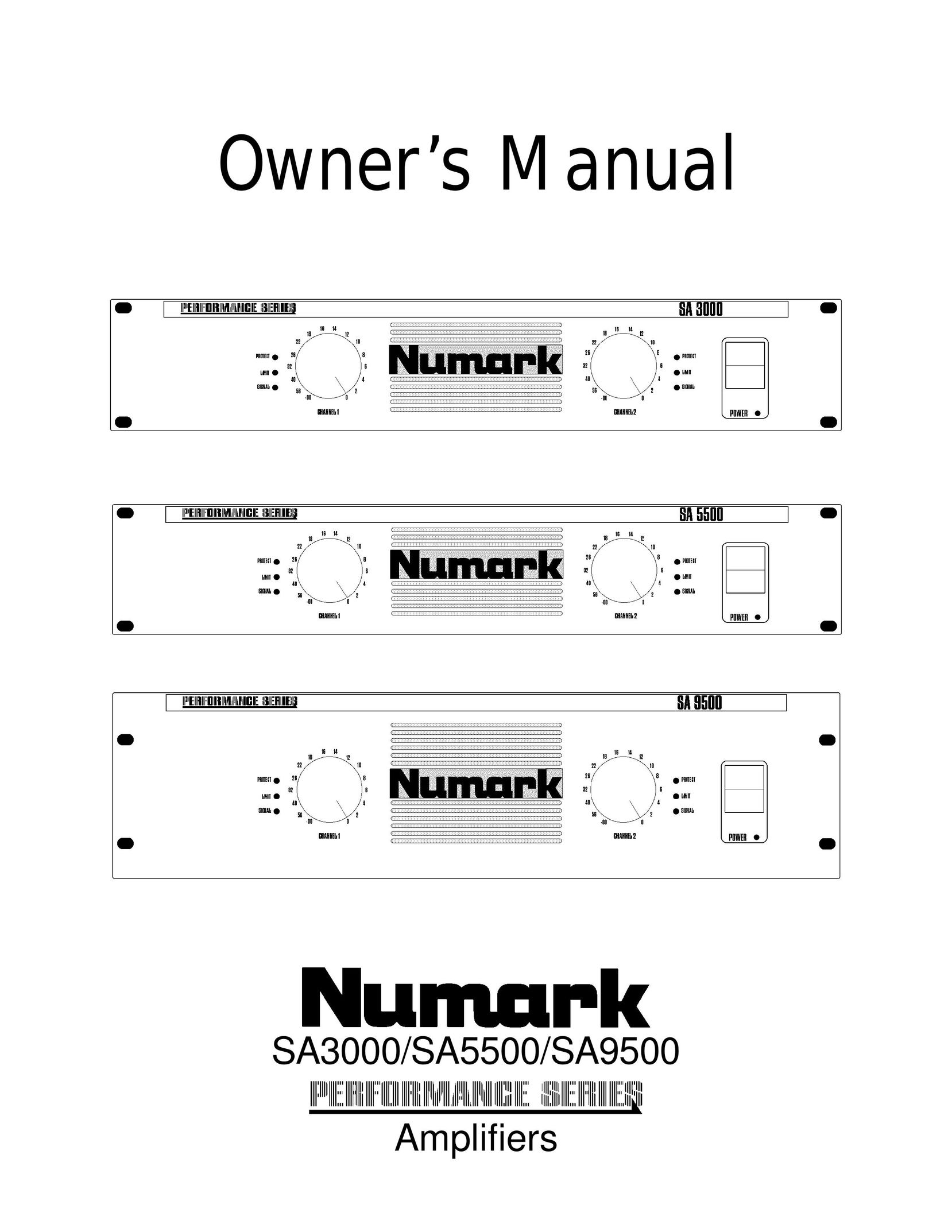 Numark Industries SA9500 Stereo Amplifier User Manual