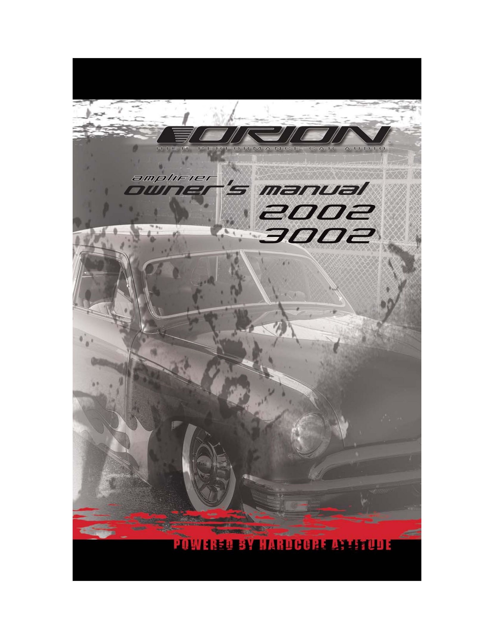Orion Car Audio 2002 Stereo Amplifier User Manual