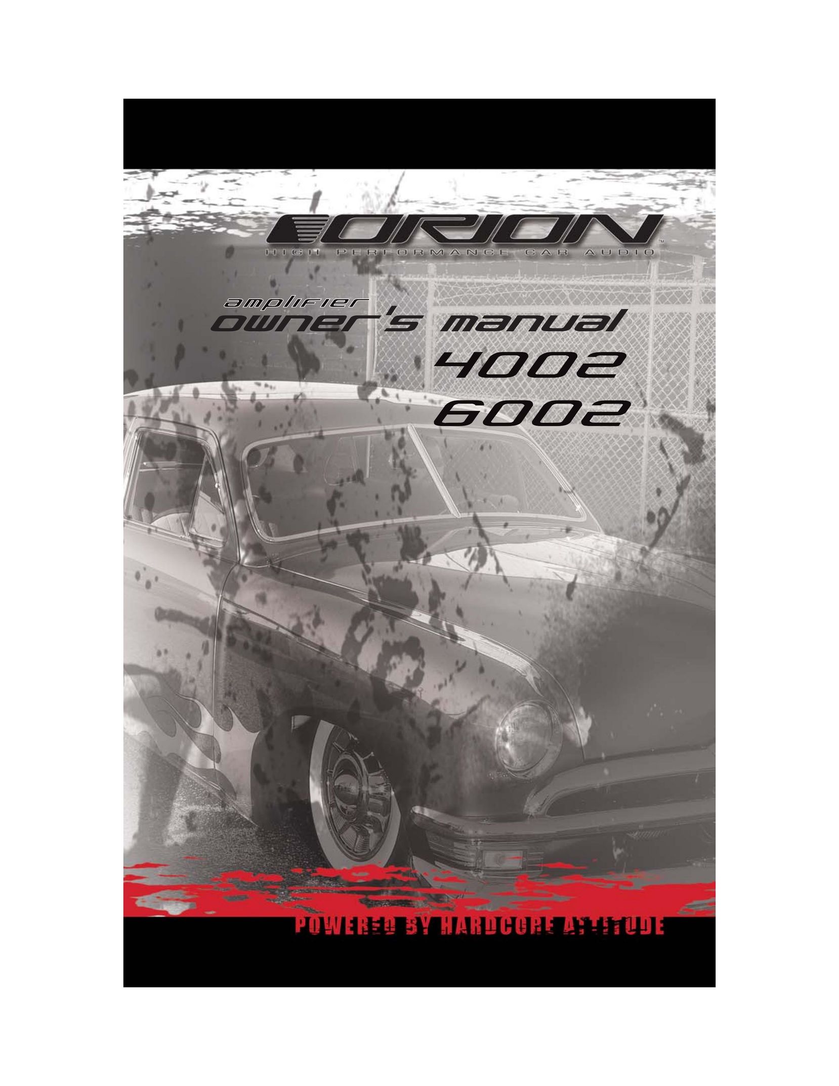 Orion Car Audio 4002 Stereo Amplifier User Manual