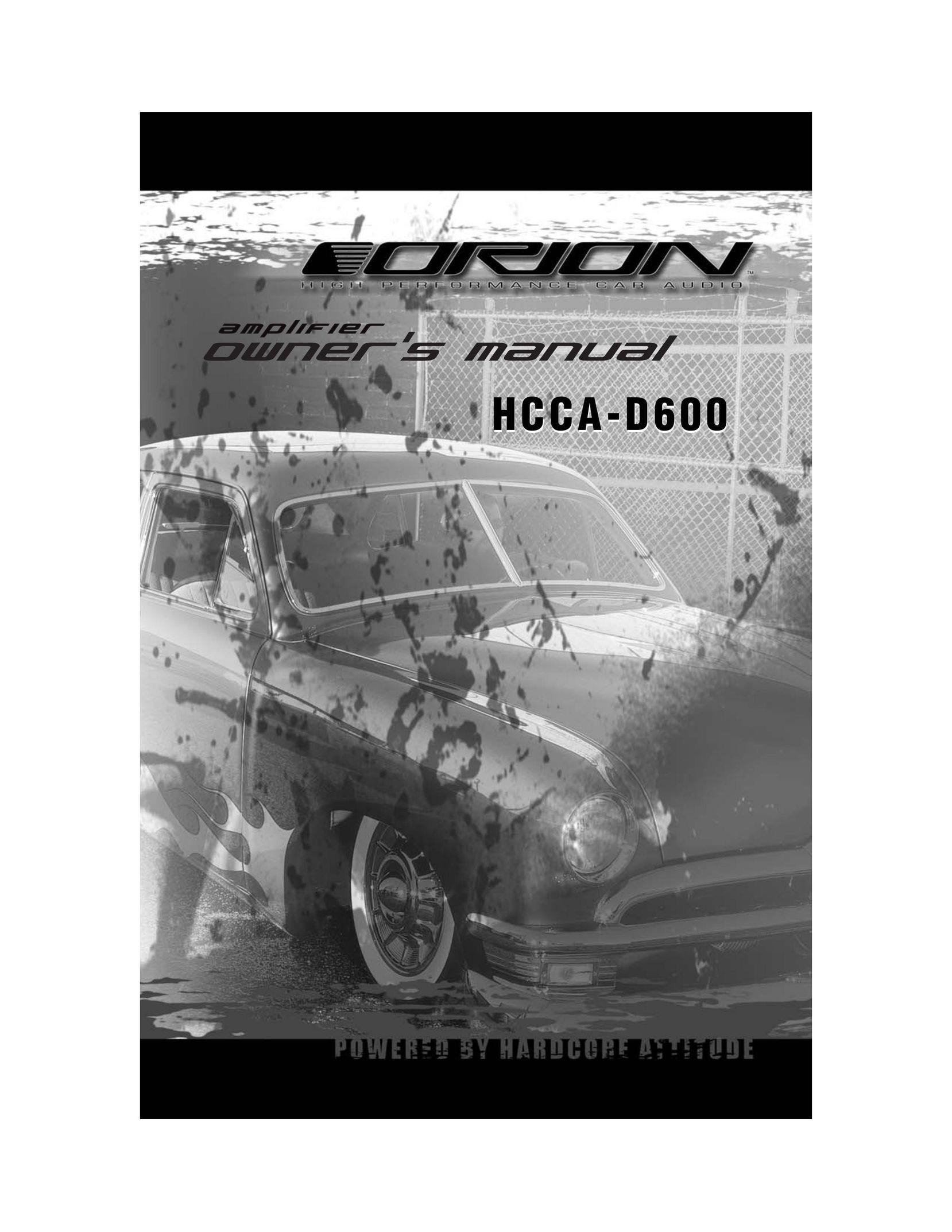 Orion Car Audio HCCA-D600 Stereo Amplifier User Manual
