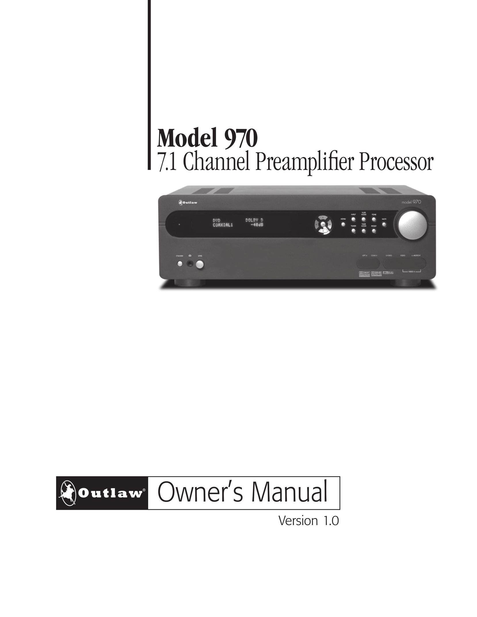 Outlaw Audio 970 Stereo Amplifier User Manual