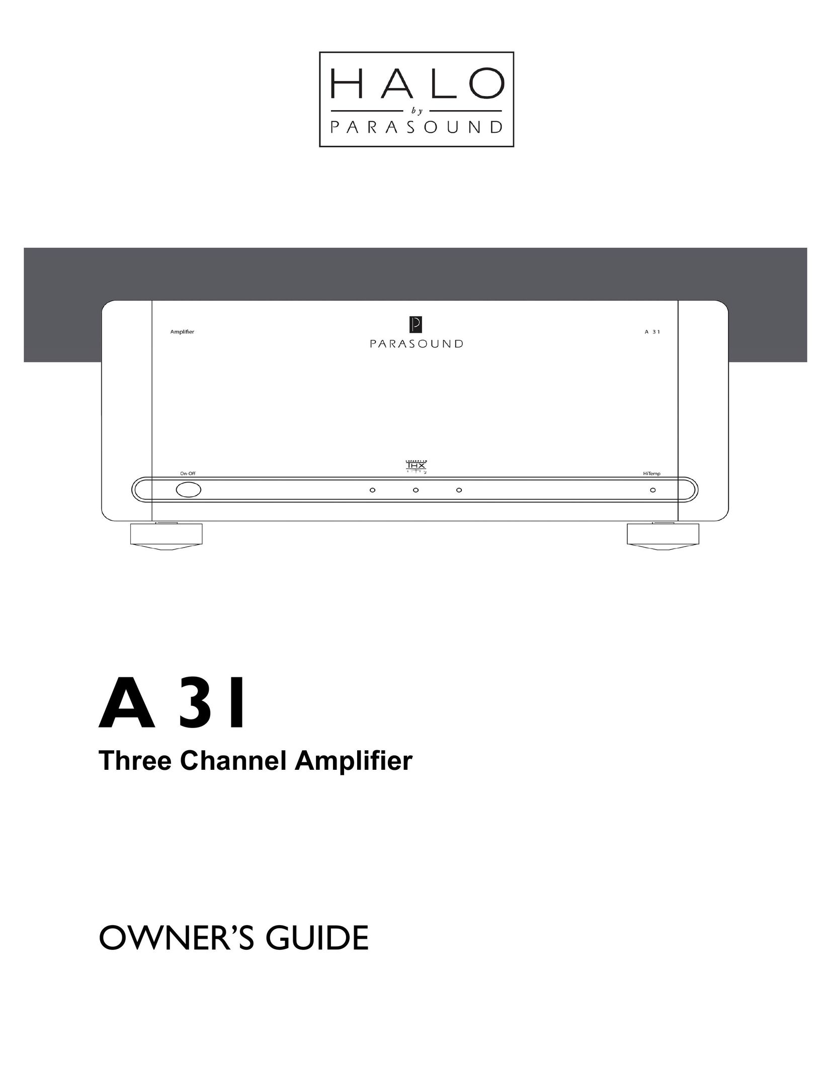 Parasound A 31 Stereo Amplifier User Manual
