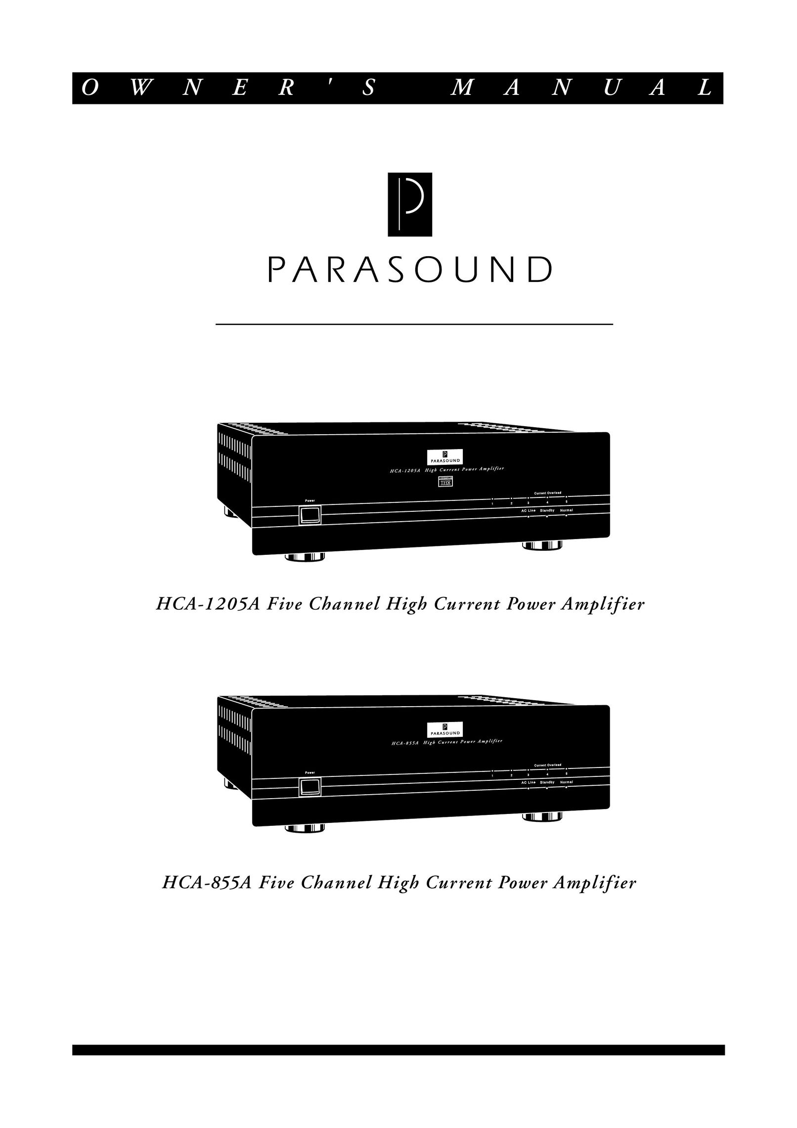Parasound HCA-1205A Stereo Amplifier User Manual