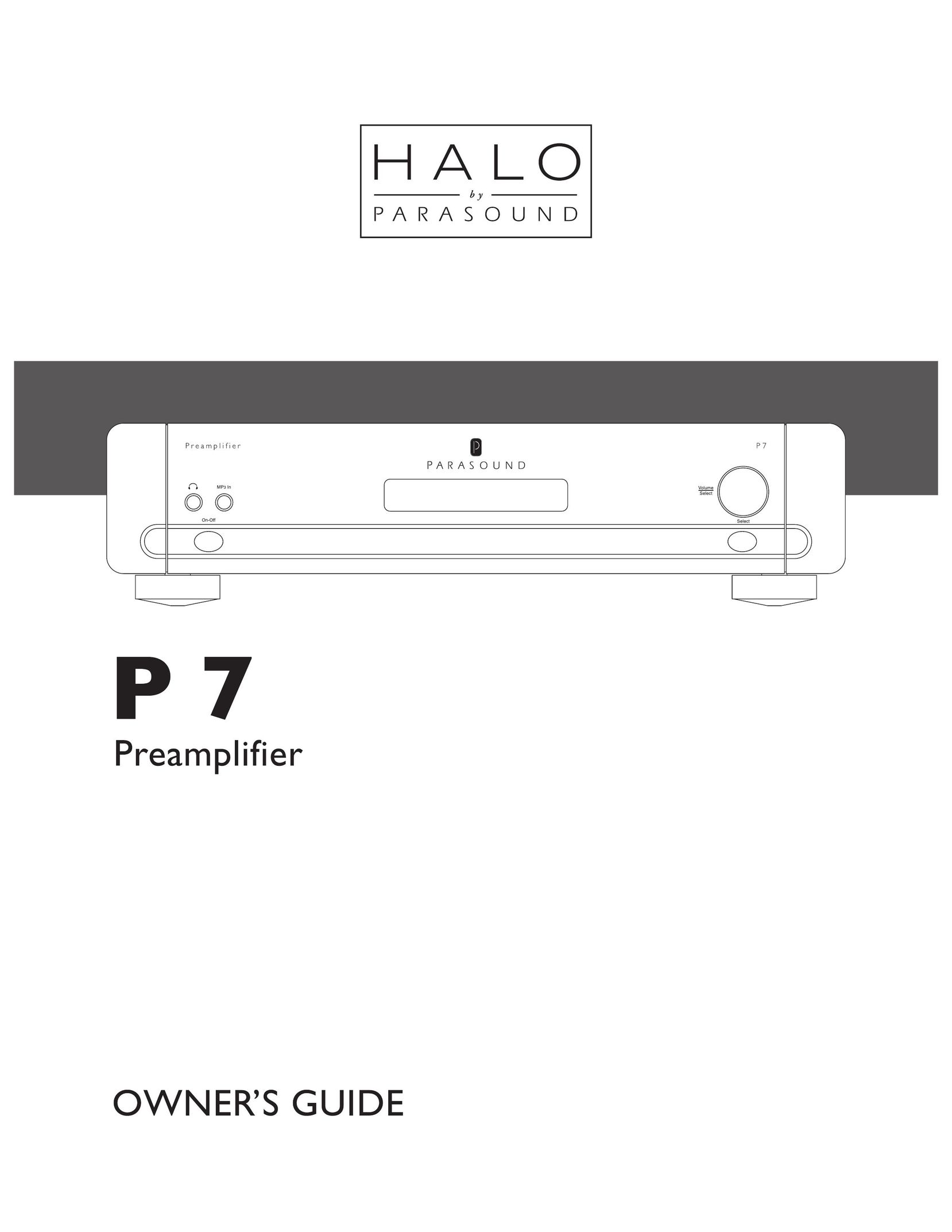 Parasound P 7 Stereo Amplifier User Manual