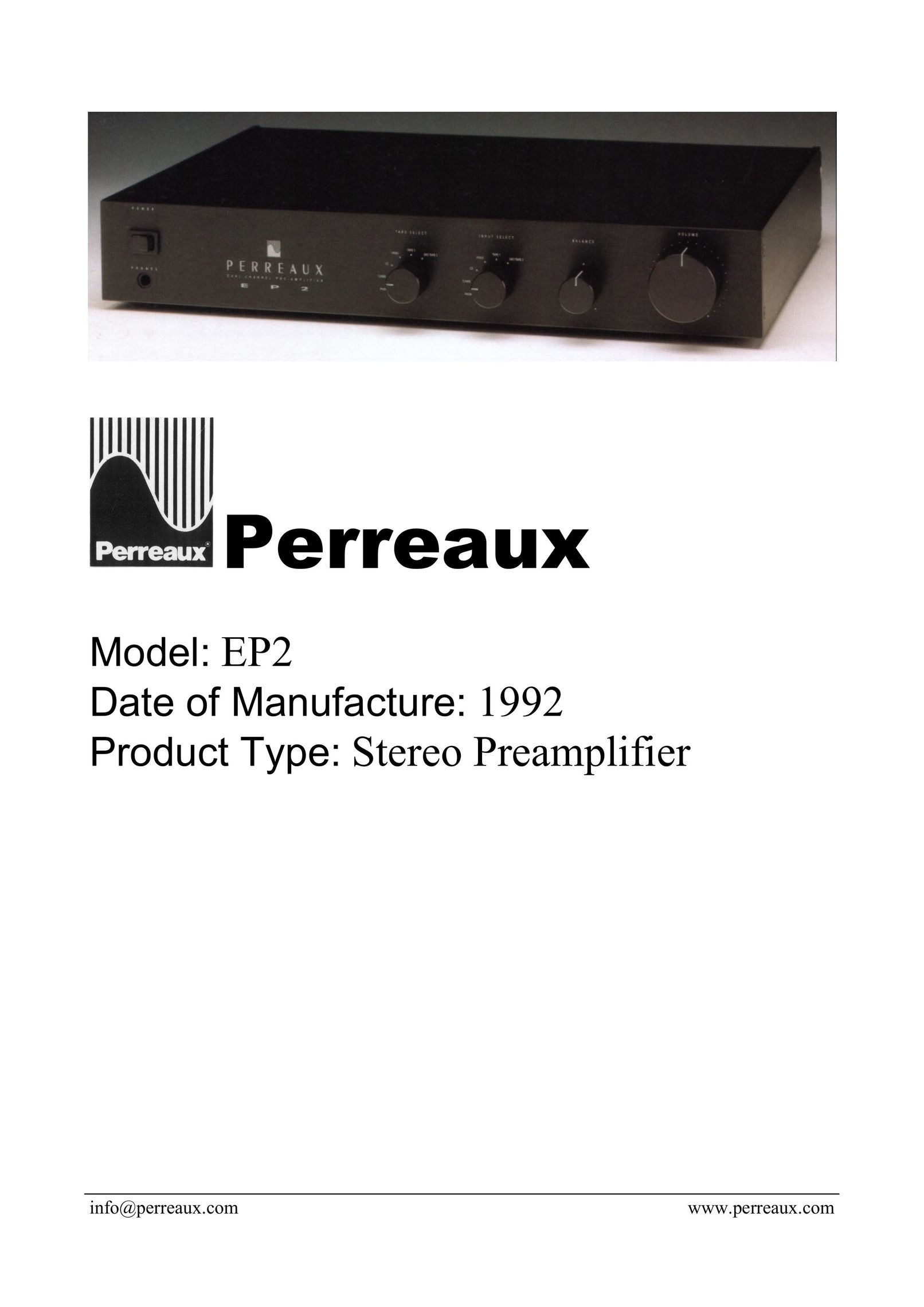 Perreaux EP2 Stereo Amplifier User Manual