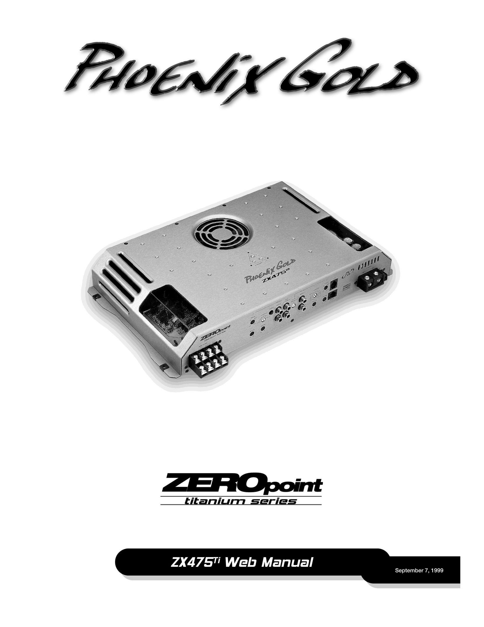 Phoenix Gold ZX475Ti Stereo Amplifier User Manual