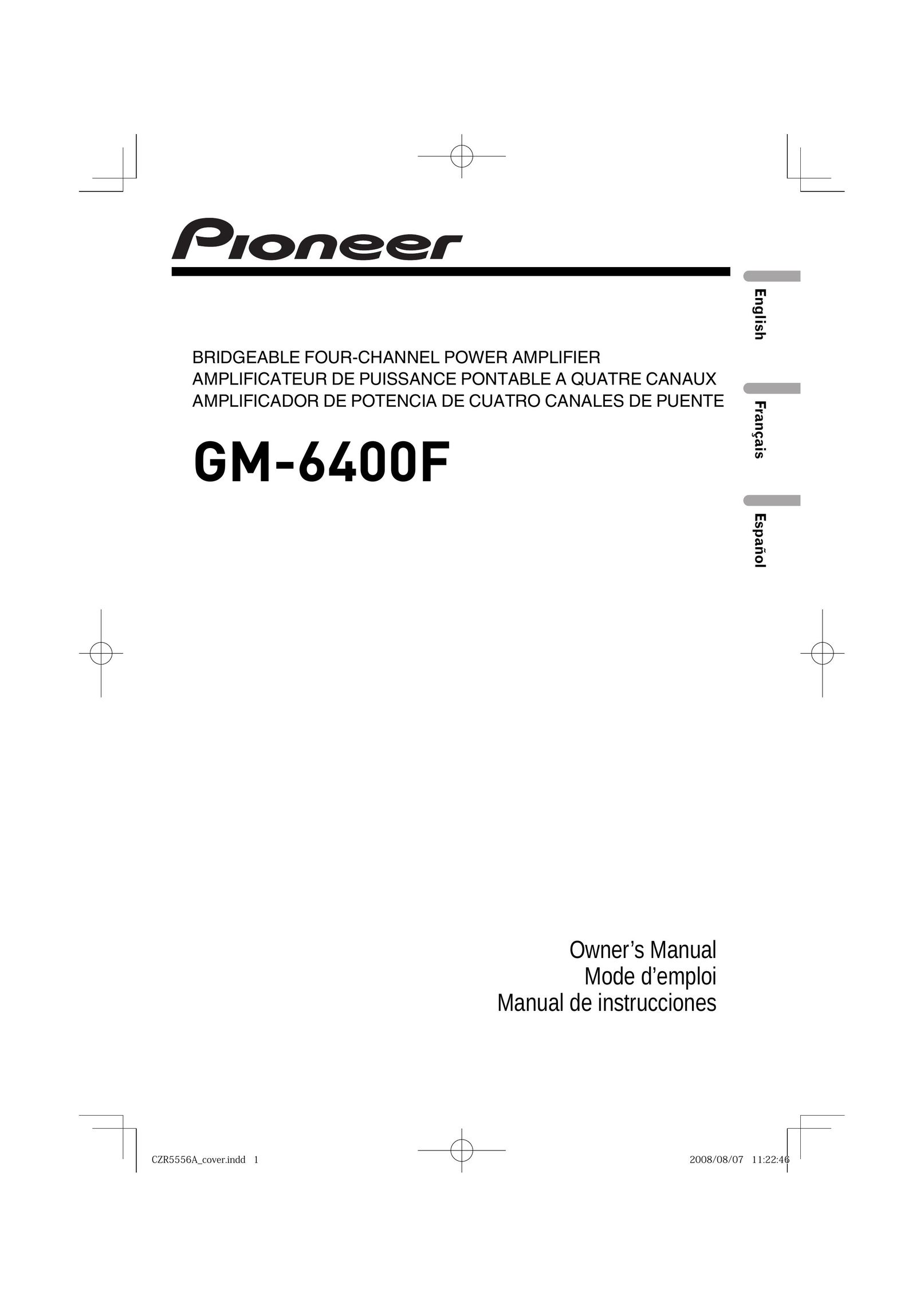 Pioneer GM-6400F Stereo Amplifier User Manual