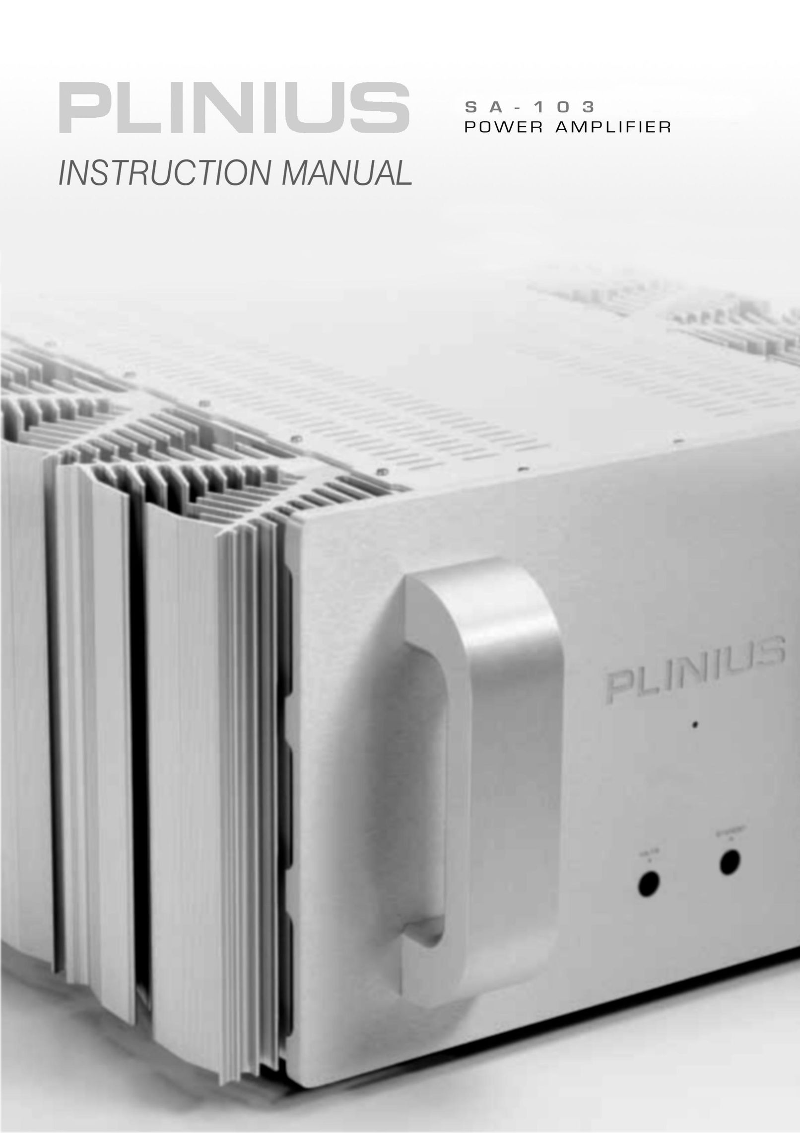 Plinius Audio SA-103 Stereo Amplifier User Manual