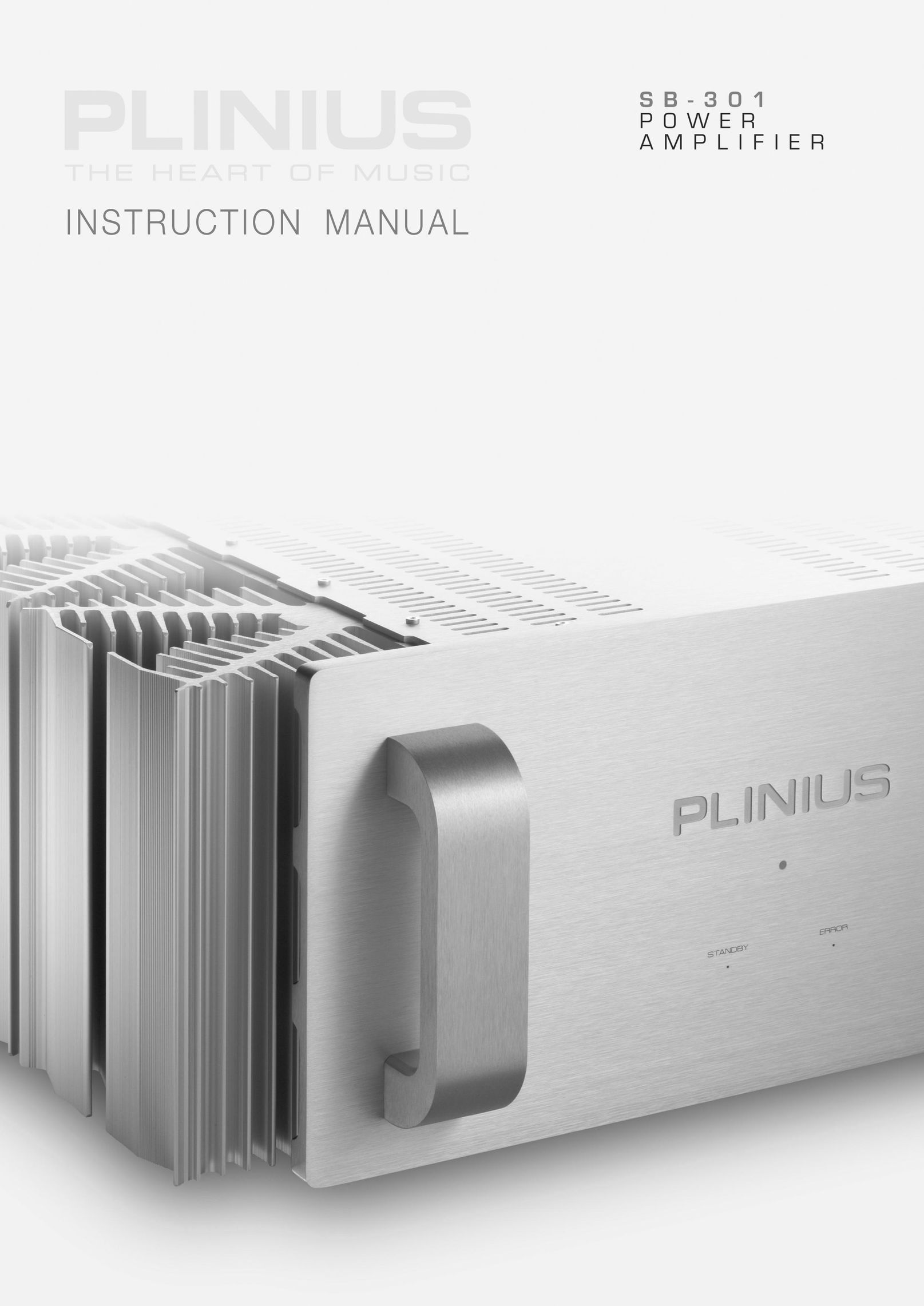 Plinius Audio SB-301 Stereo Amplifier User Manual