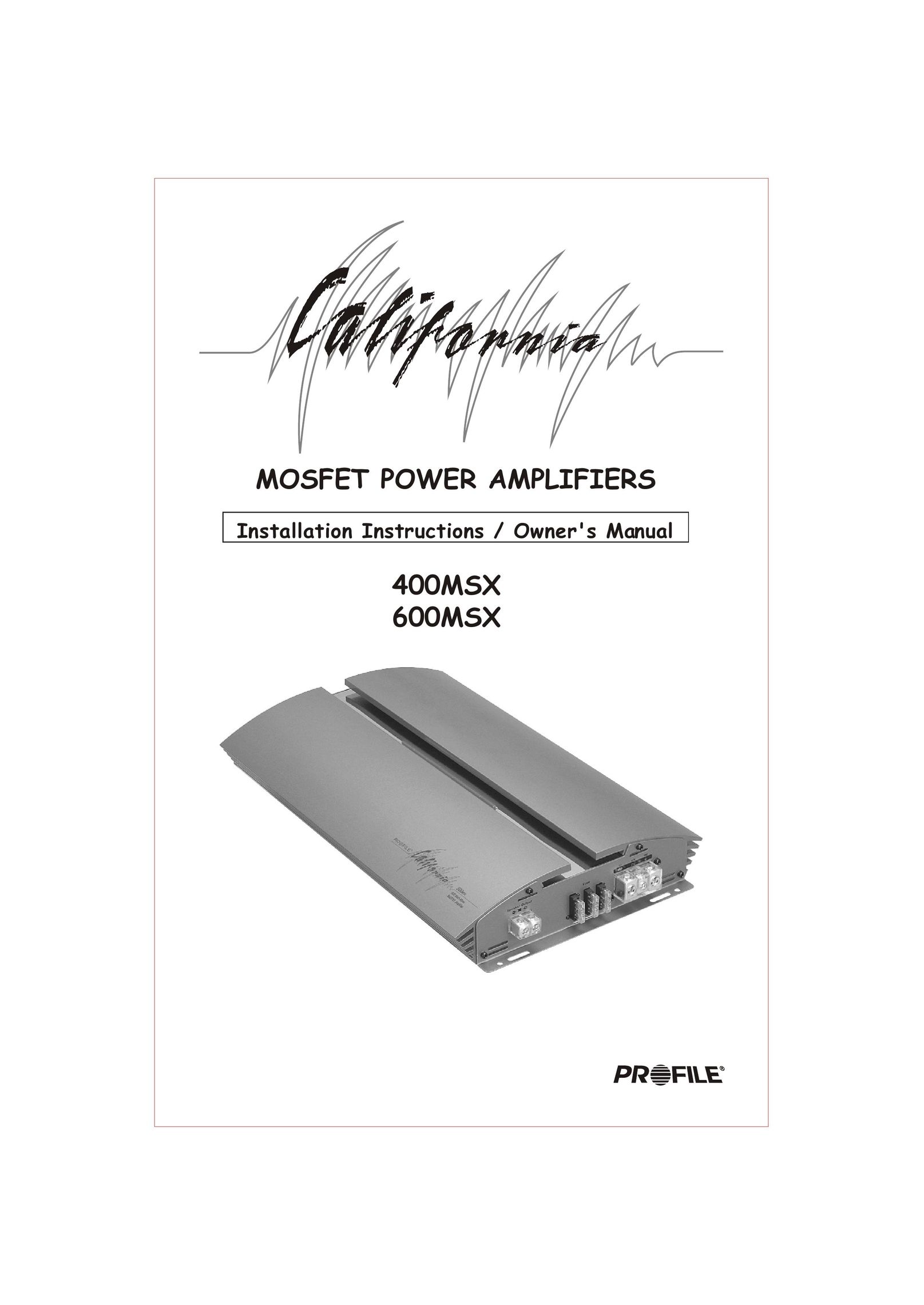 Profile 400MSX Stereo Amplifier User Manual