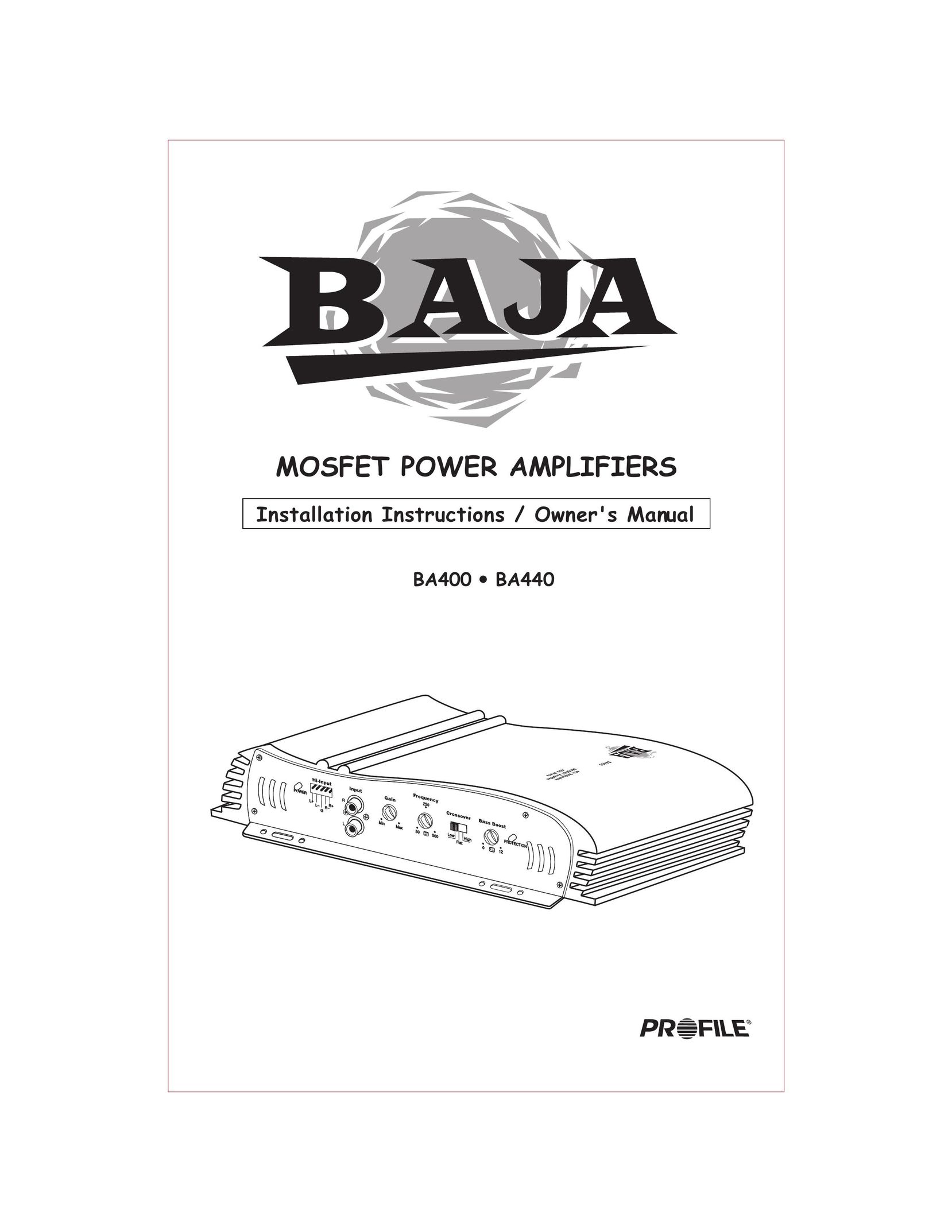 Profile BA400 Stereo Amplifier User Manual