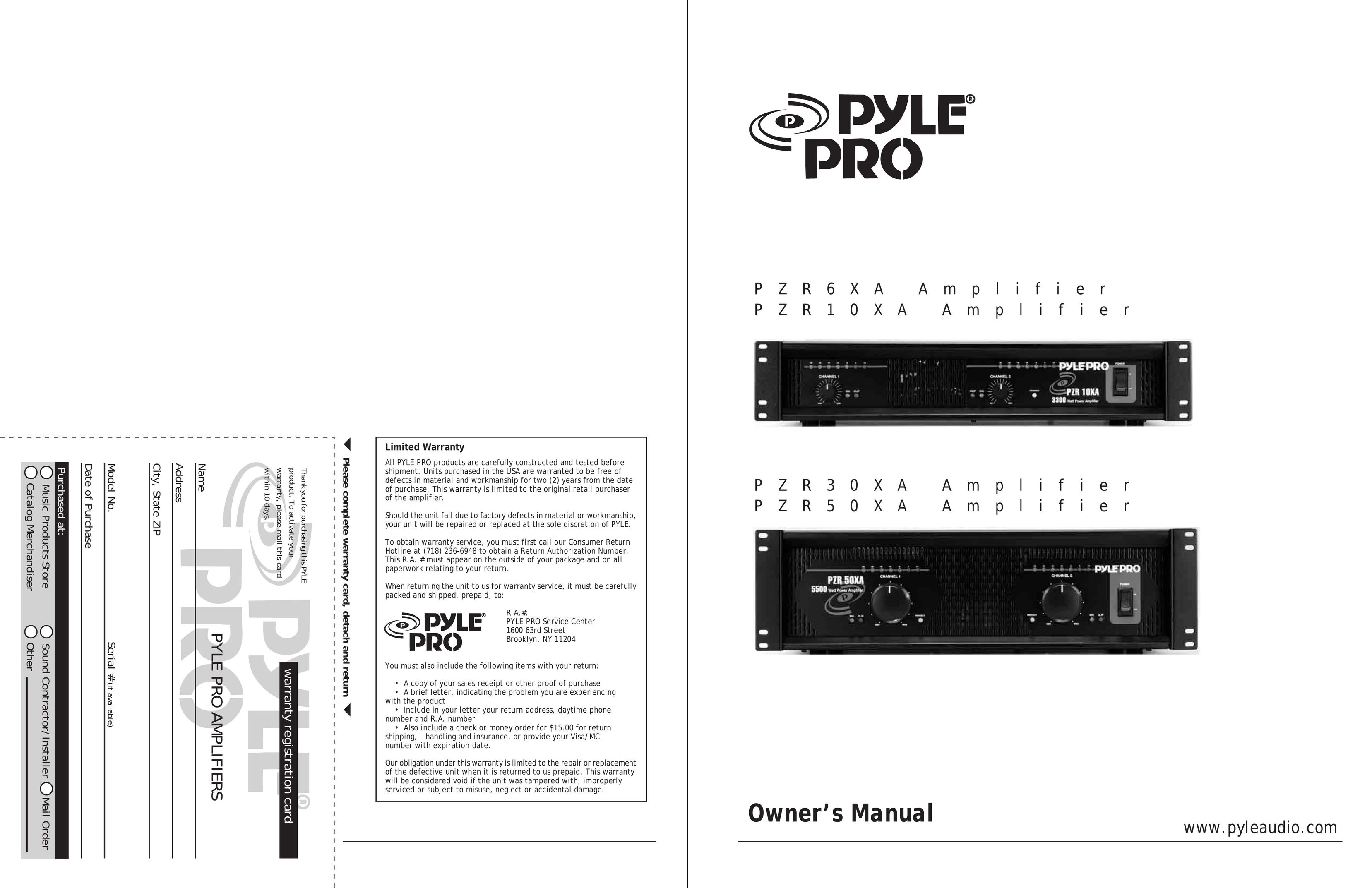 PYLE Audio AZR6XA Stereo Amplifier User Manual