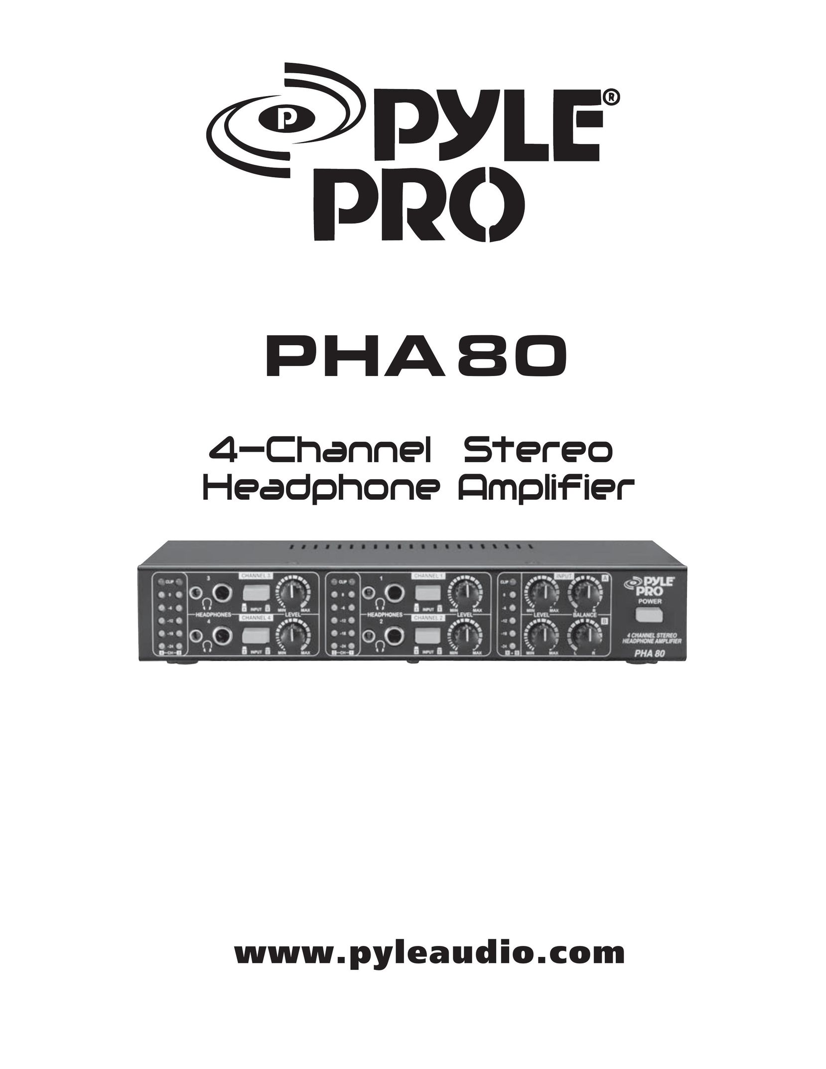 PYLE Audio PHA80 Stereo Amplifier User Manual